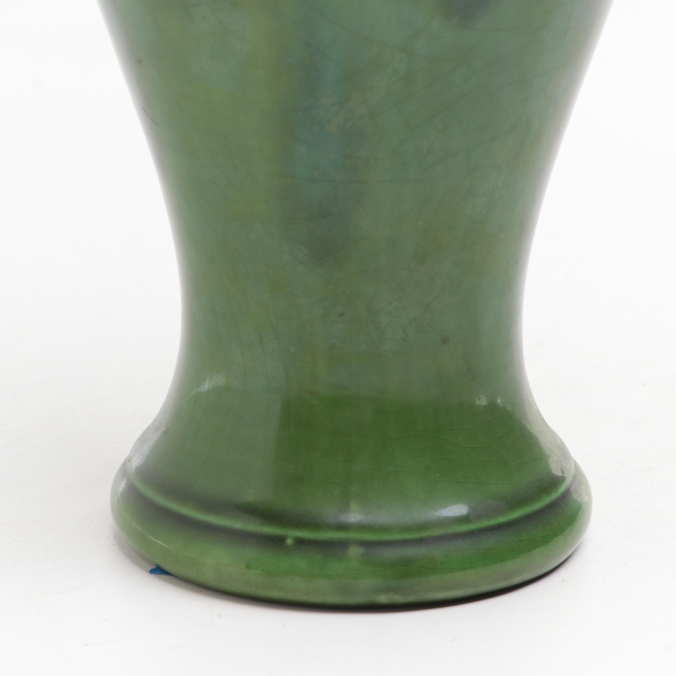Royal Haeger Green Glaze Vase, Mid-20th Century