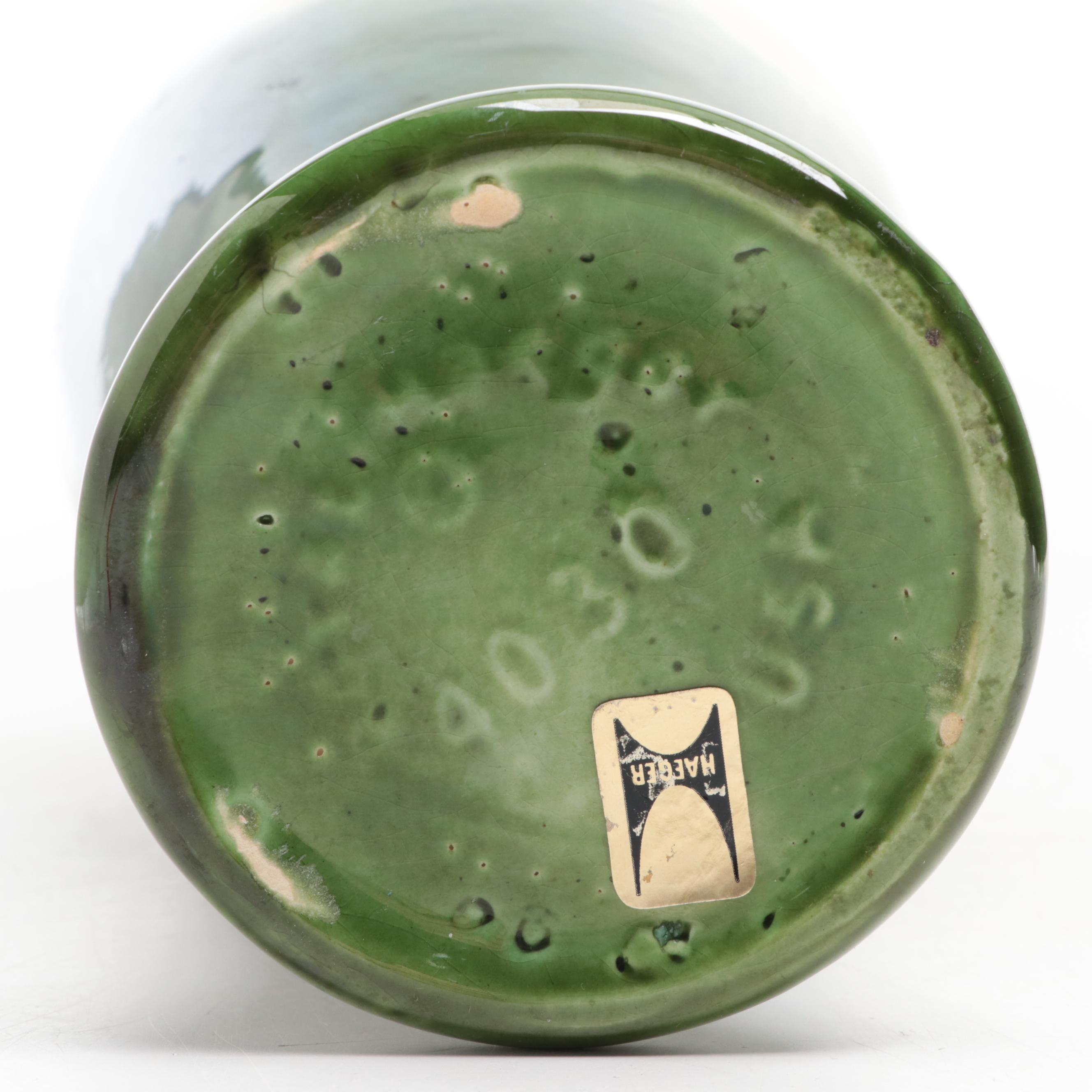 Royal Haeger Green Glaze Vase, Mid-20th Century