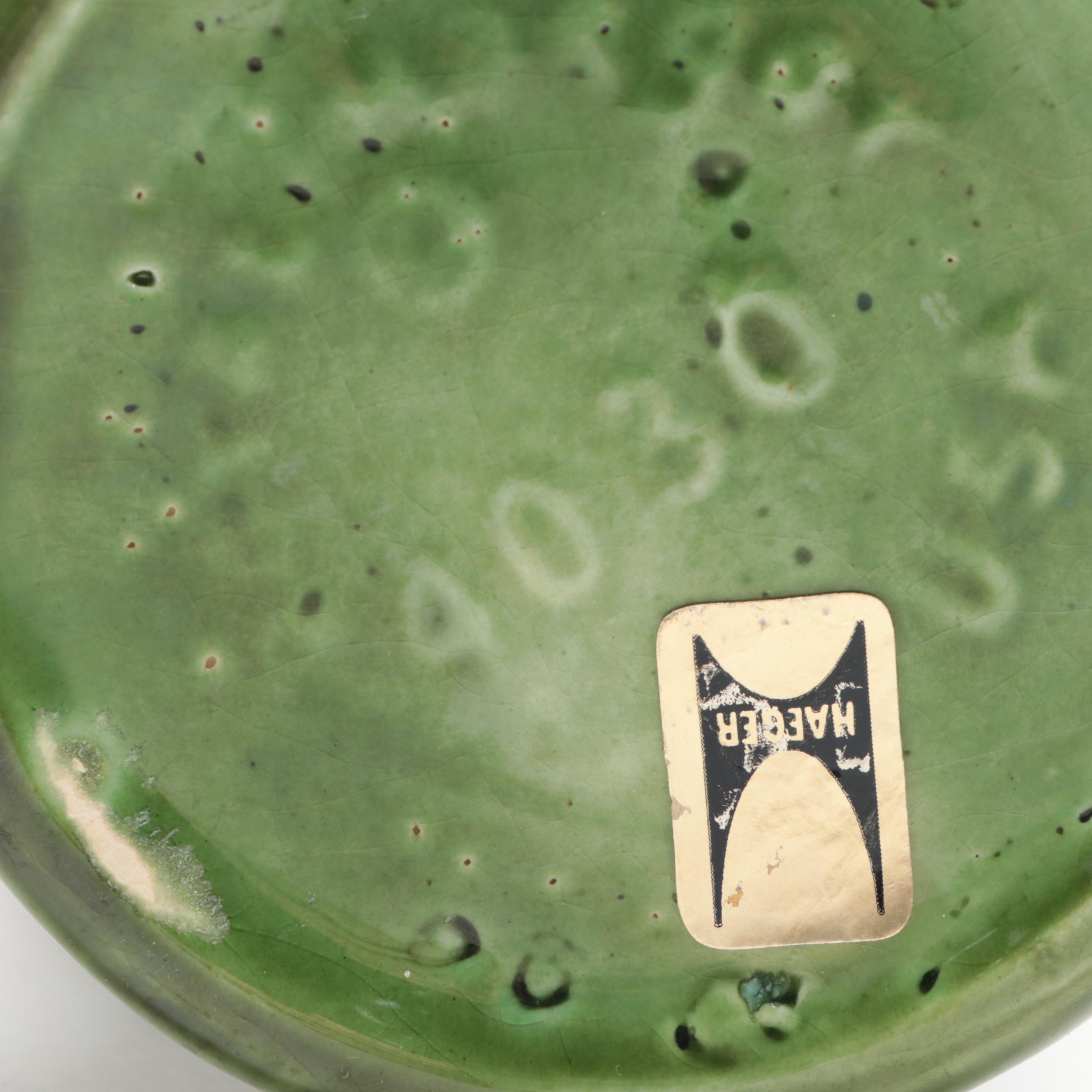 Royal Haeger Green Glaze Vase, Mid-20th Century