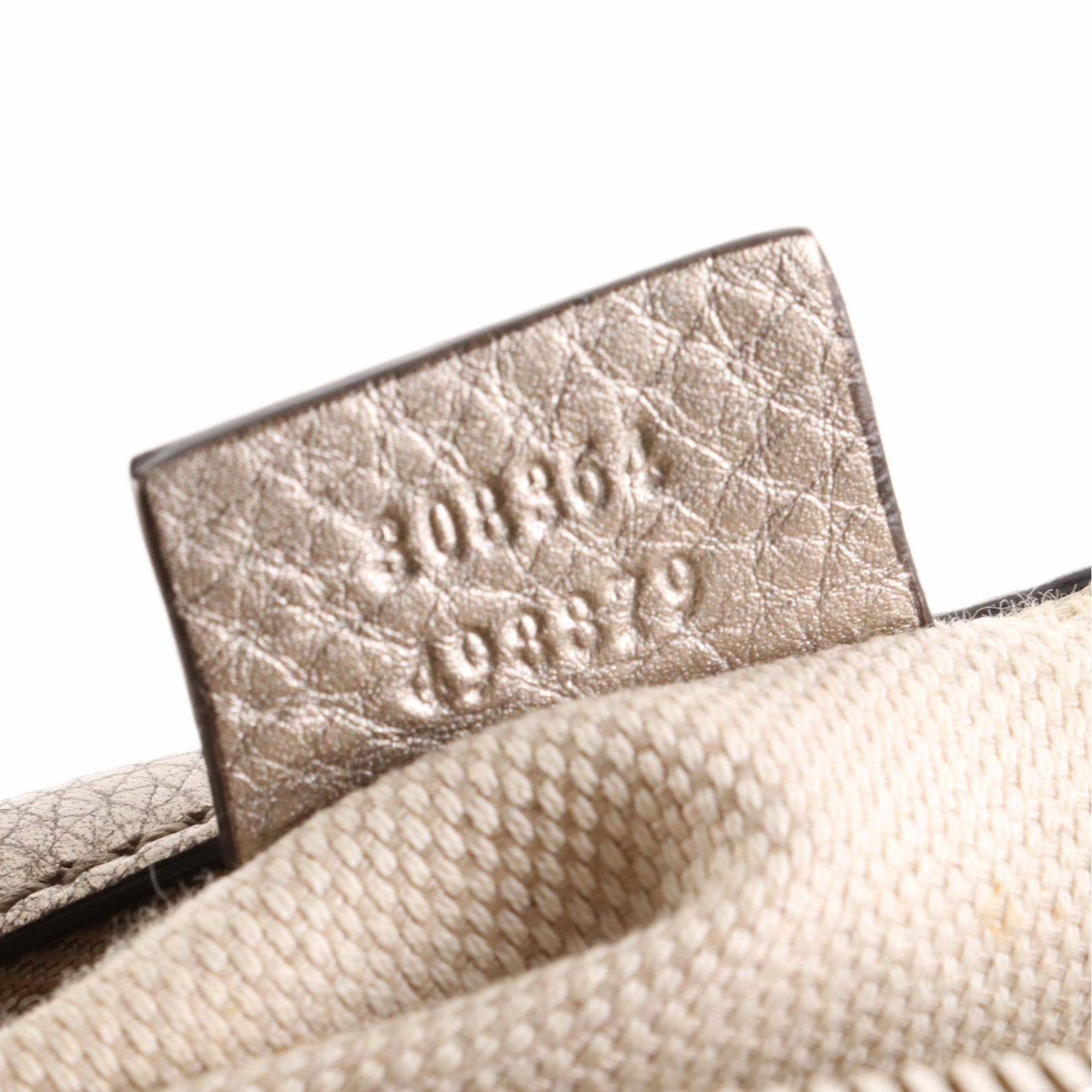 Gucci Soho Disco Crossbody with Tassel in Metallic Grained Leather