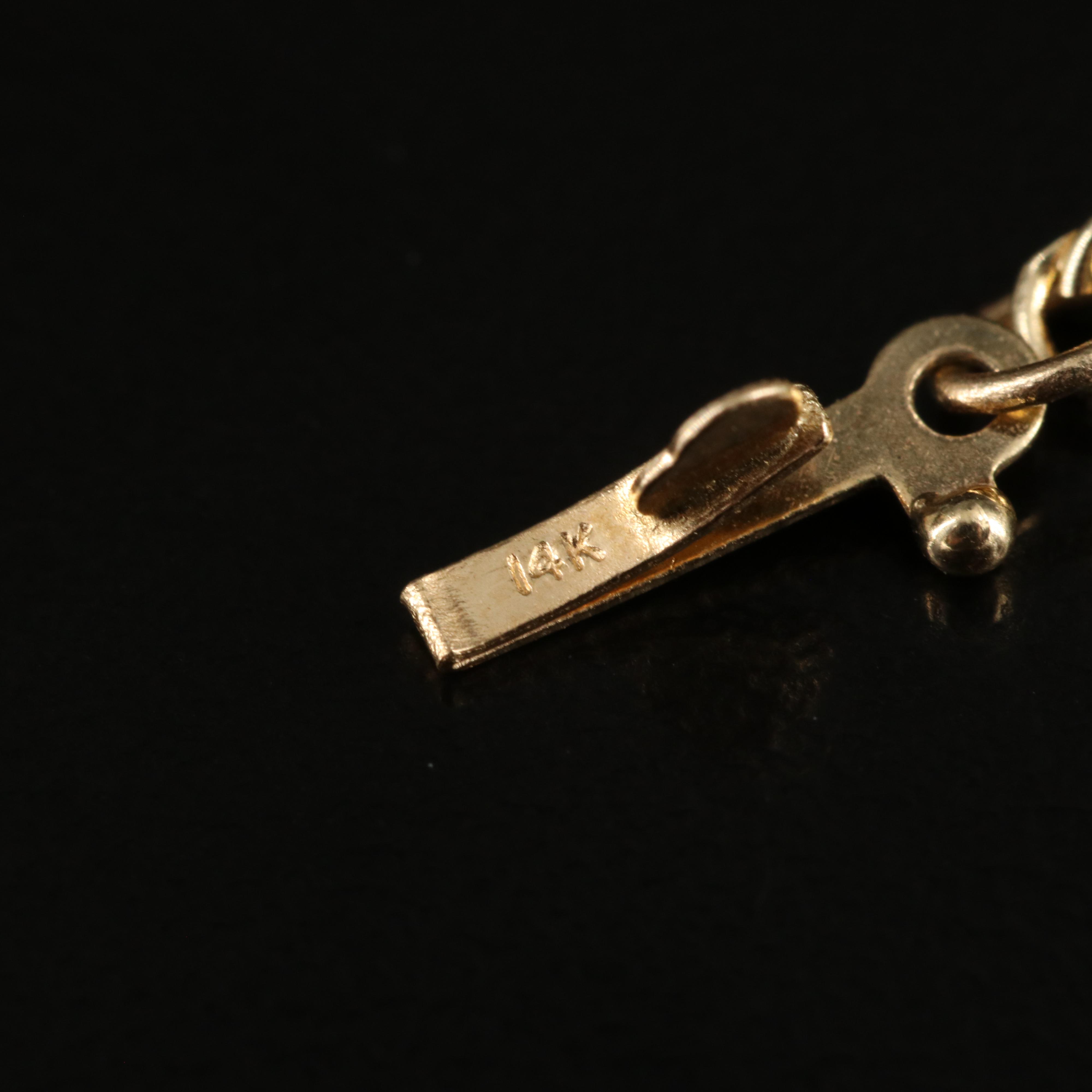 14K Rope Chain Bracelet