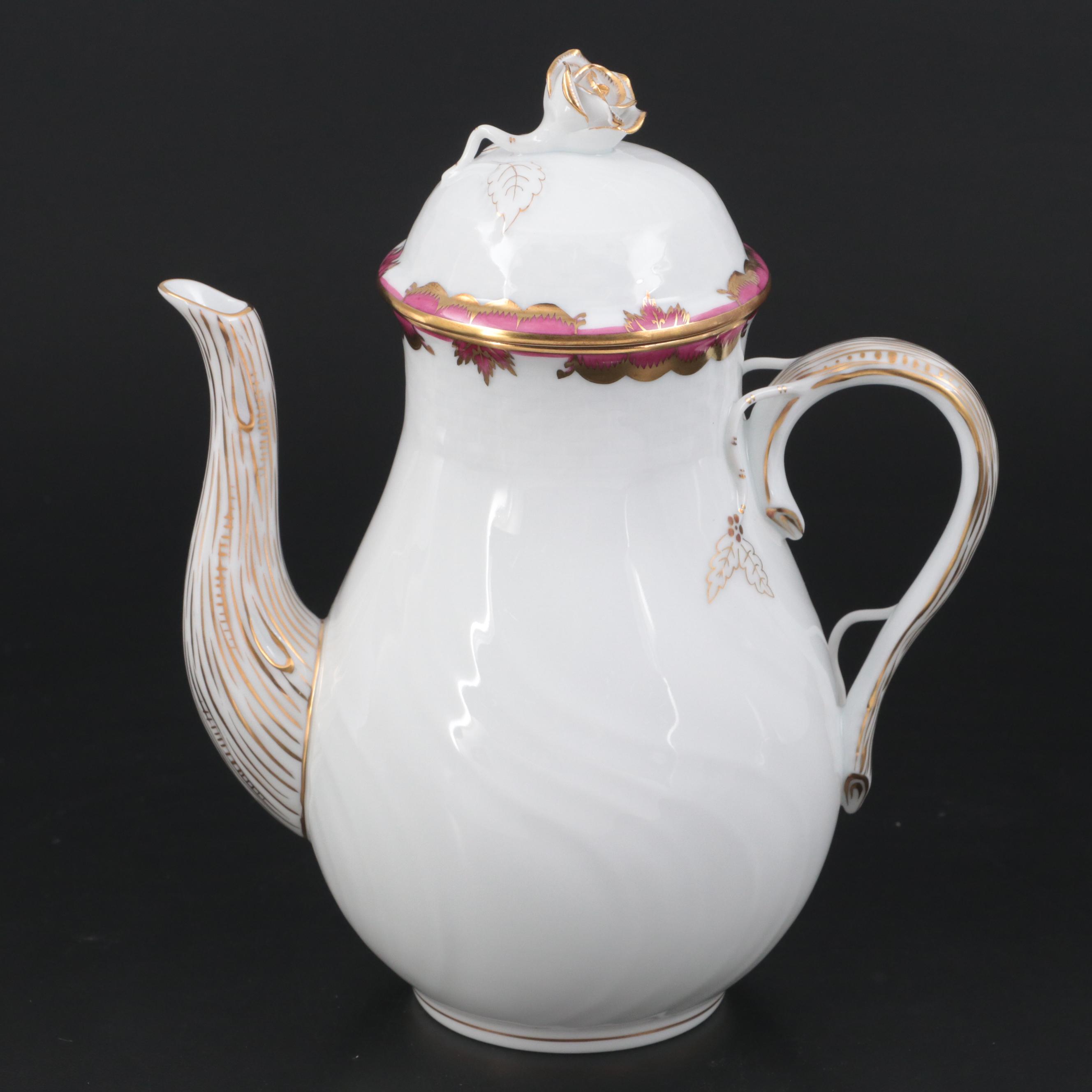Herend Porcelain Coffee Pot, 20th Century