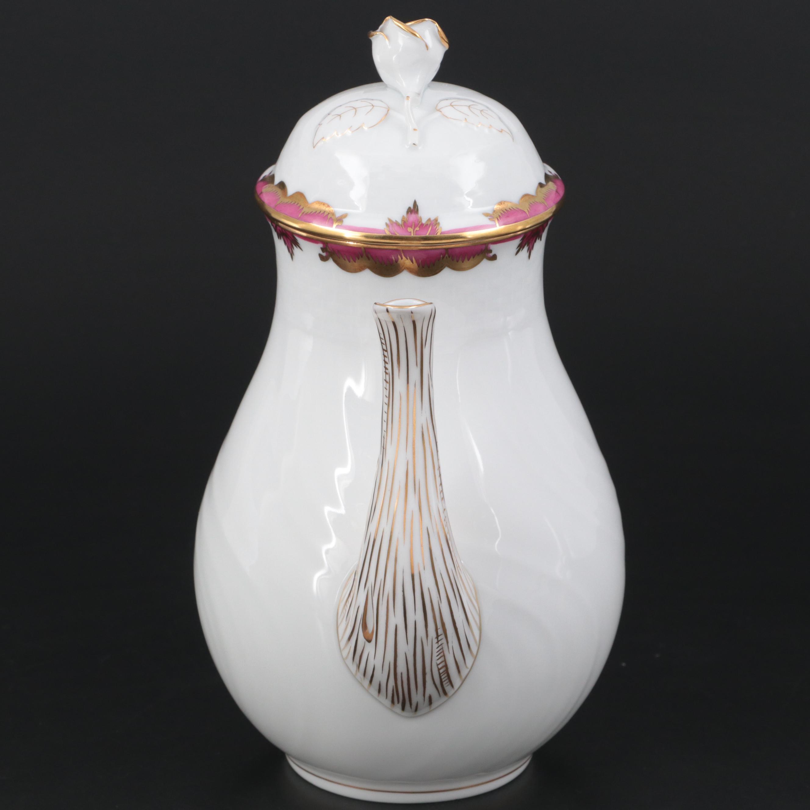 Herend Porcelain Coffee Pot, 20th Century