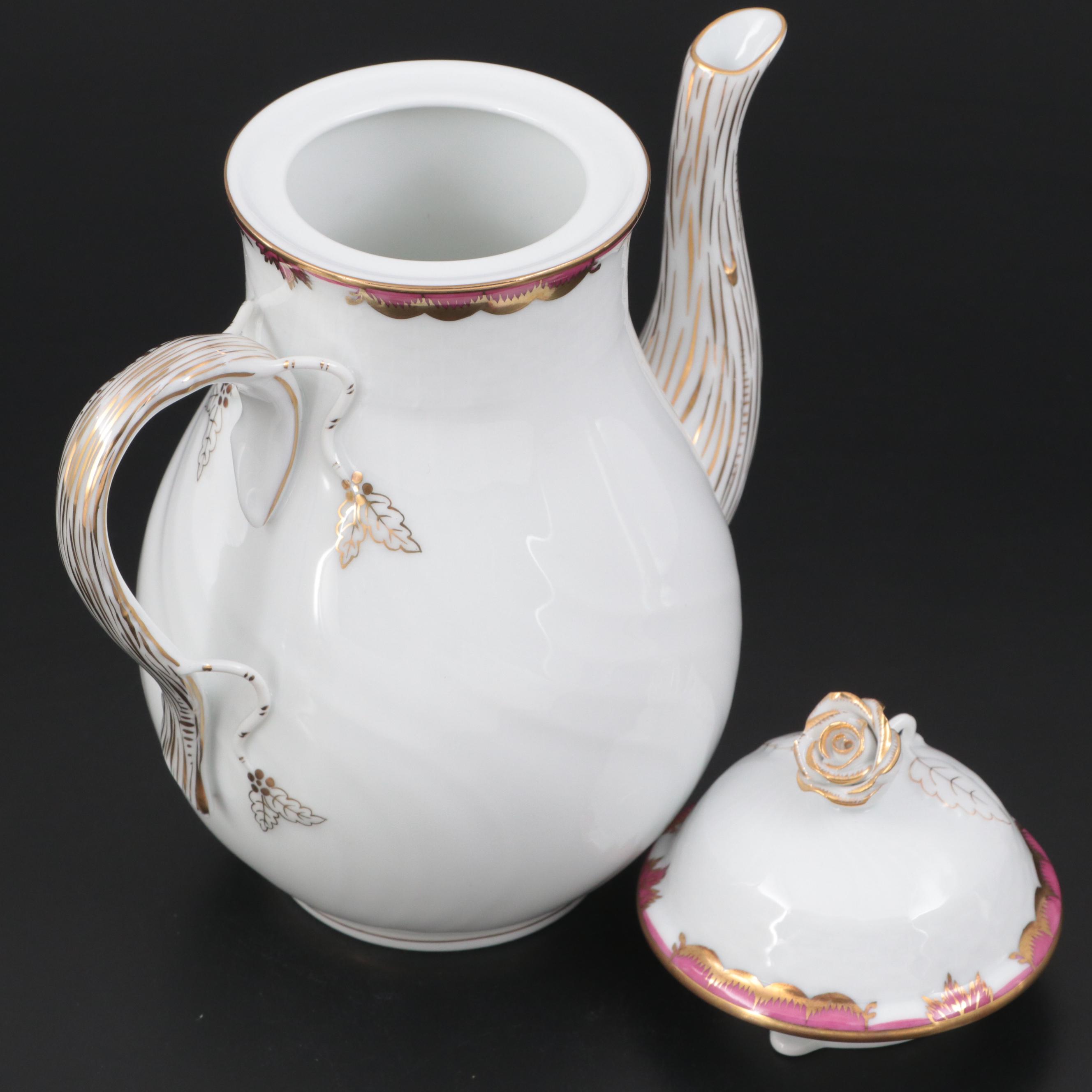 Herend Porcelain Coffee Pot, 20th Century