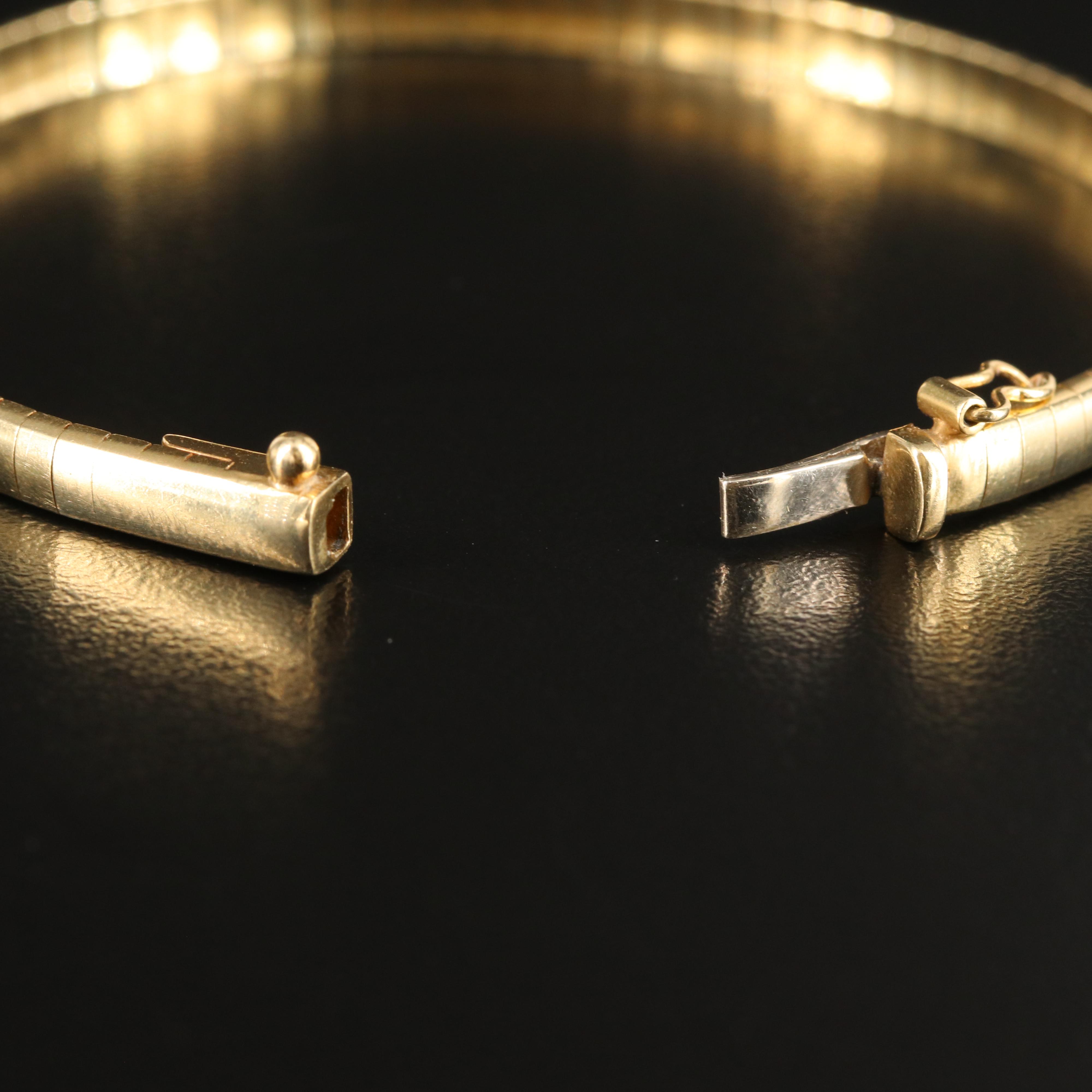 Italian 14K Omega Chain Bracelet