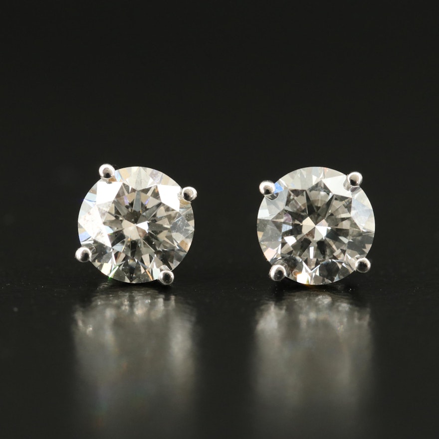 14K 2.03 CTW Lab Grown Diamond Stud Earrings