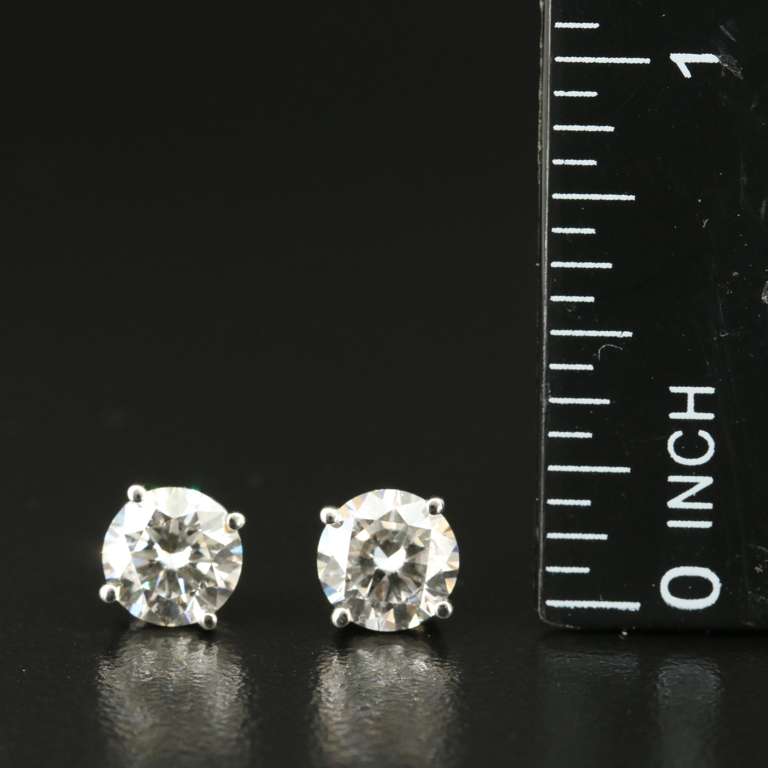 14K 2.03 CTW Lab Grown Diamond Stud Earrings