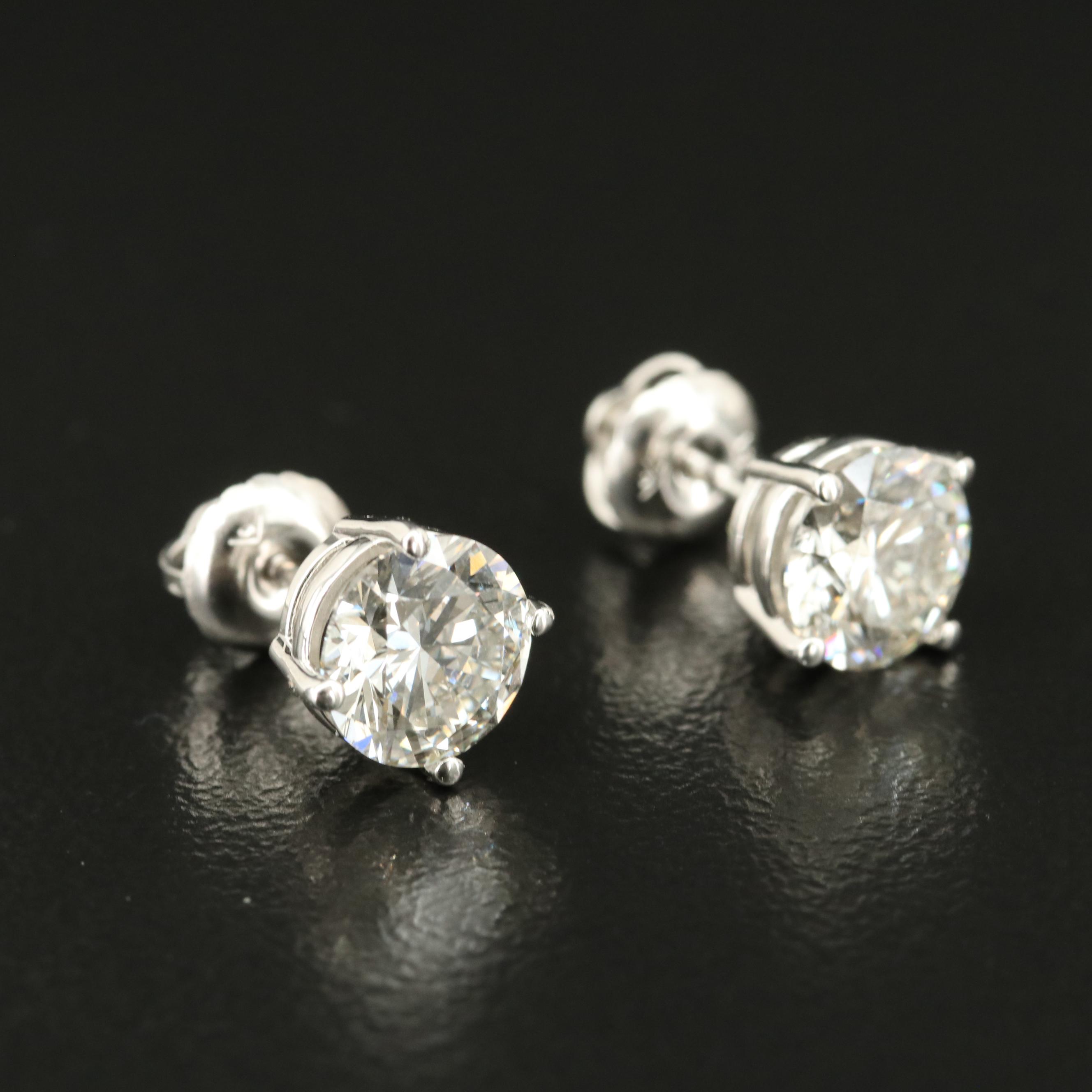 14K 2.03 CTW Lab Grown Diamond Stud Earrings