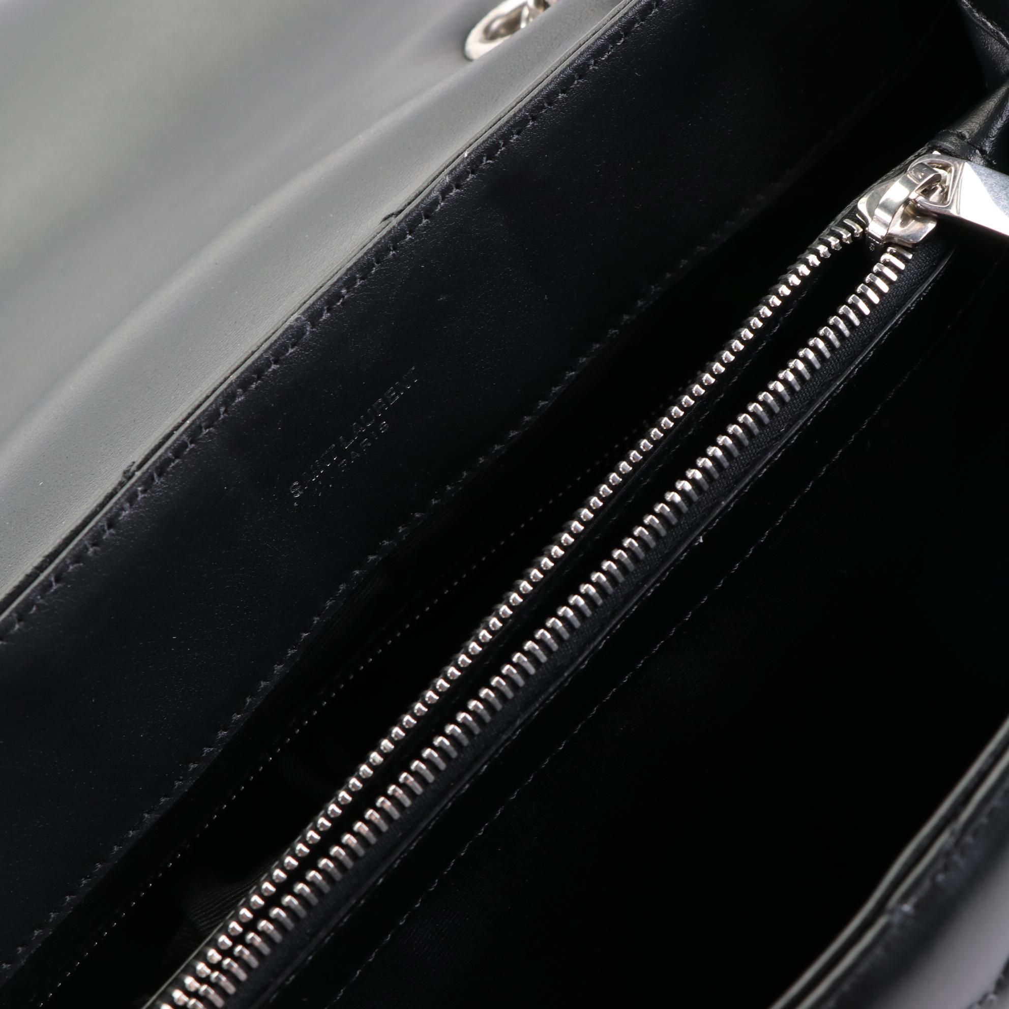 Saint Laurent Medium LouLou Shoulder Bag in Matelasse Chevron Quilted Leather