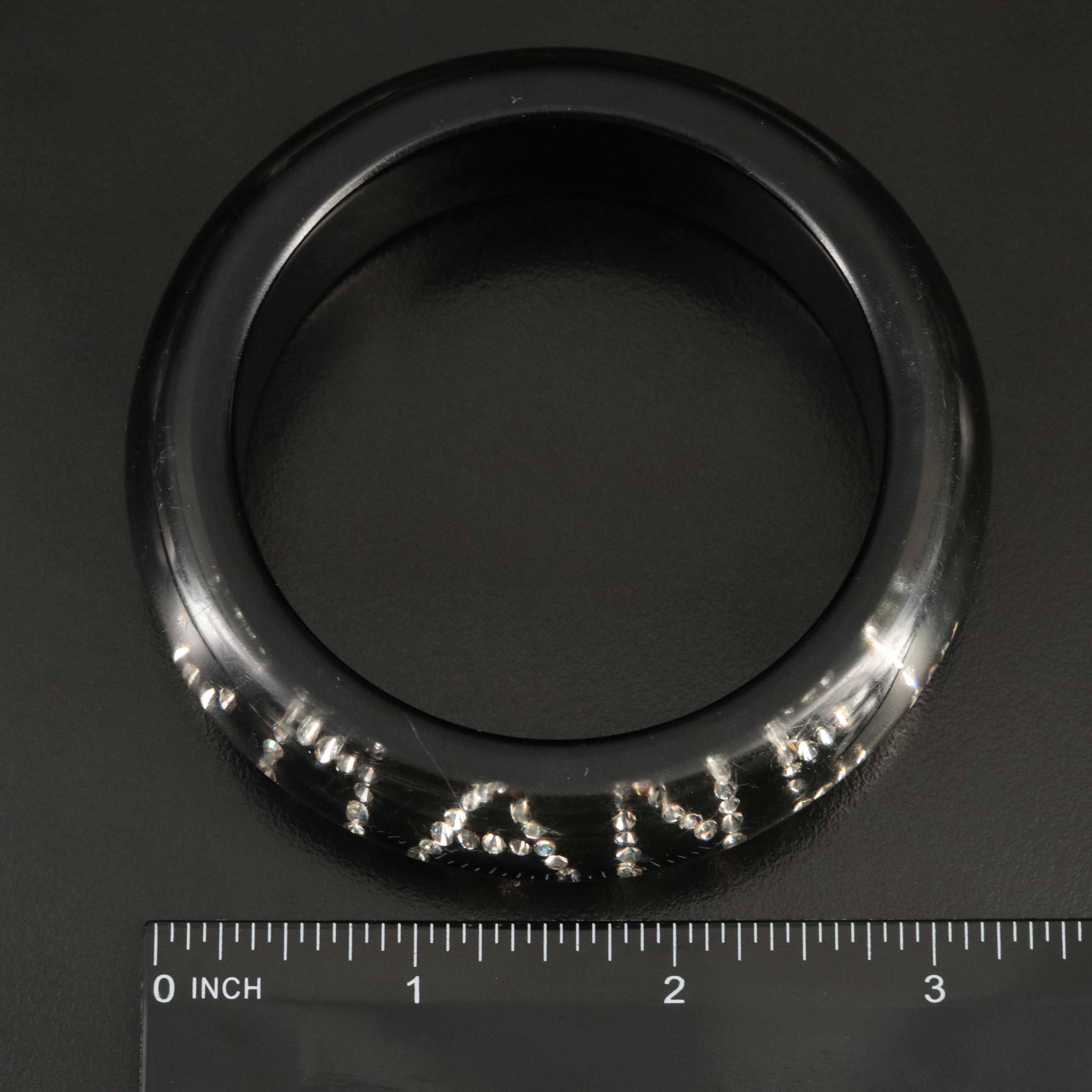 Chanel Logo Medium Crystal Resin Bangle