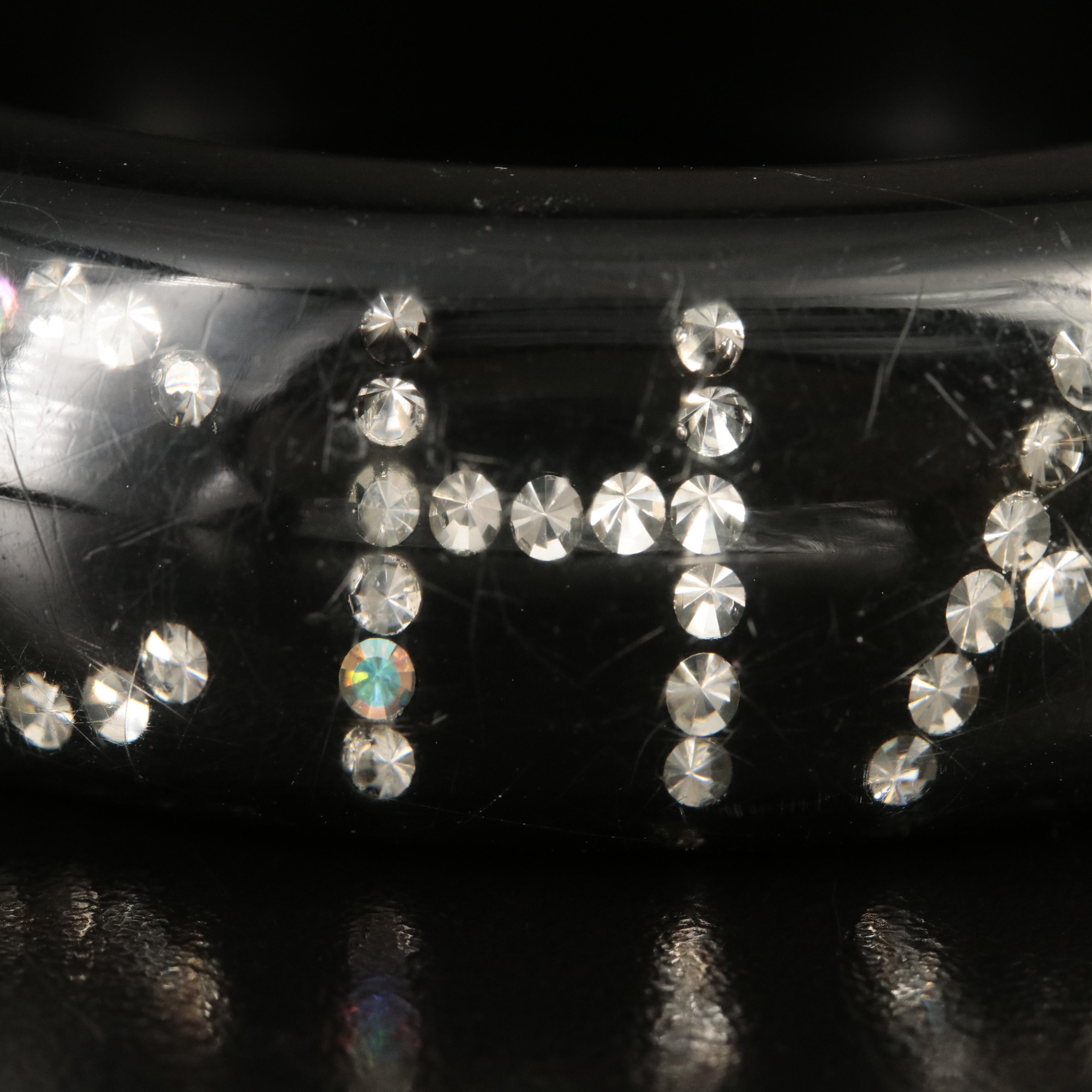Chanel Logo Medium Crystal Resin Bangle