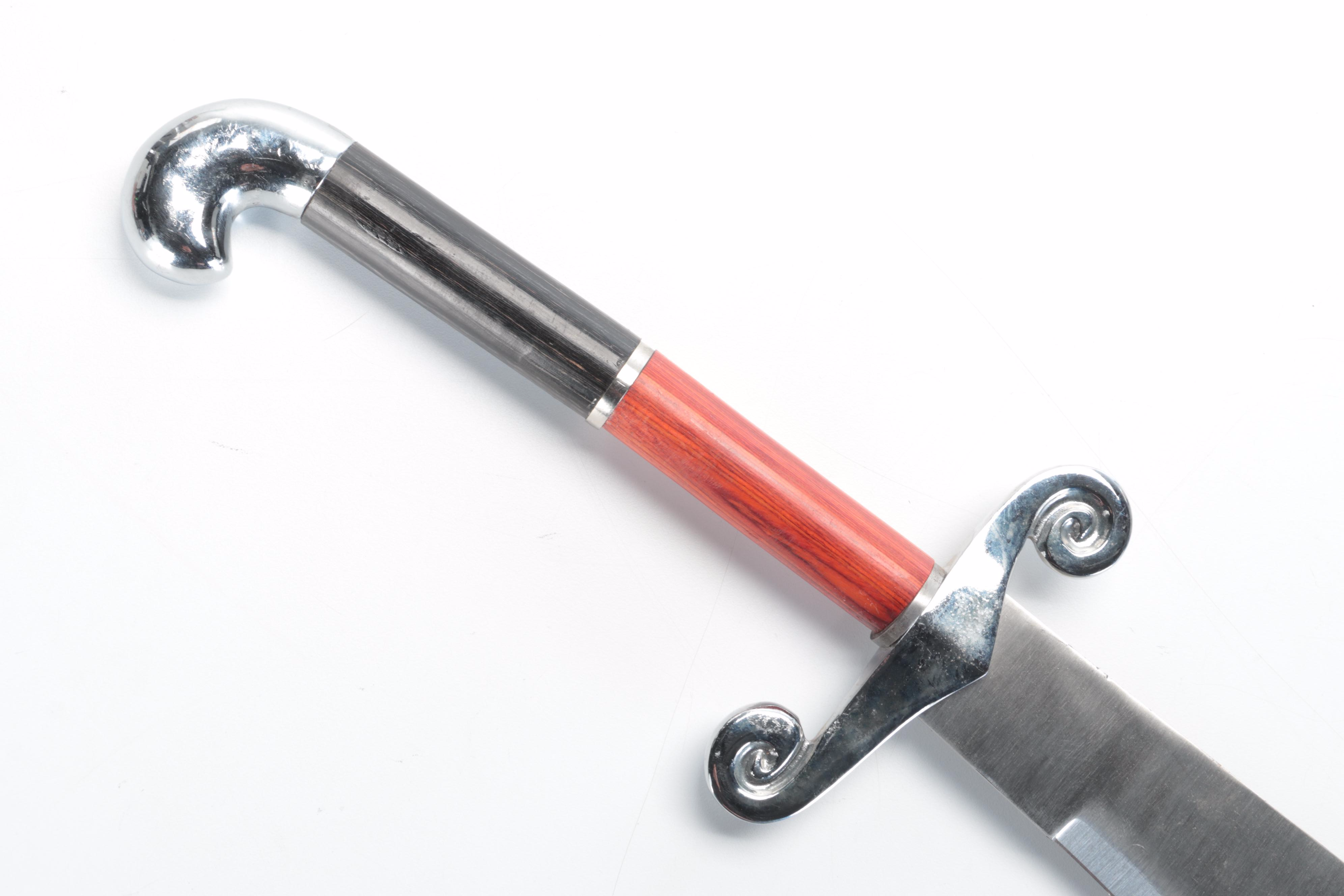 Middle Eastern Style Stainless Steel Scimitar Sword With Scabbard