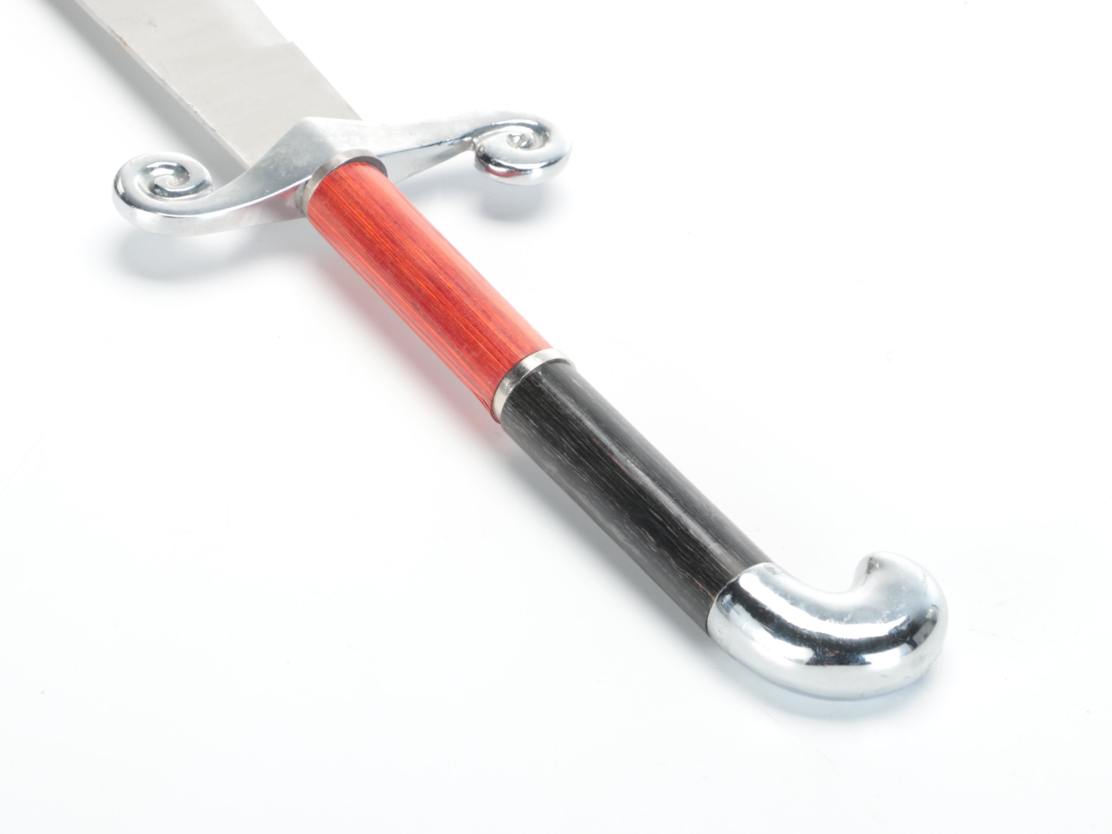 Middle Eastern Style Stainless Steel Scimitar Sword With Scabbard