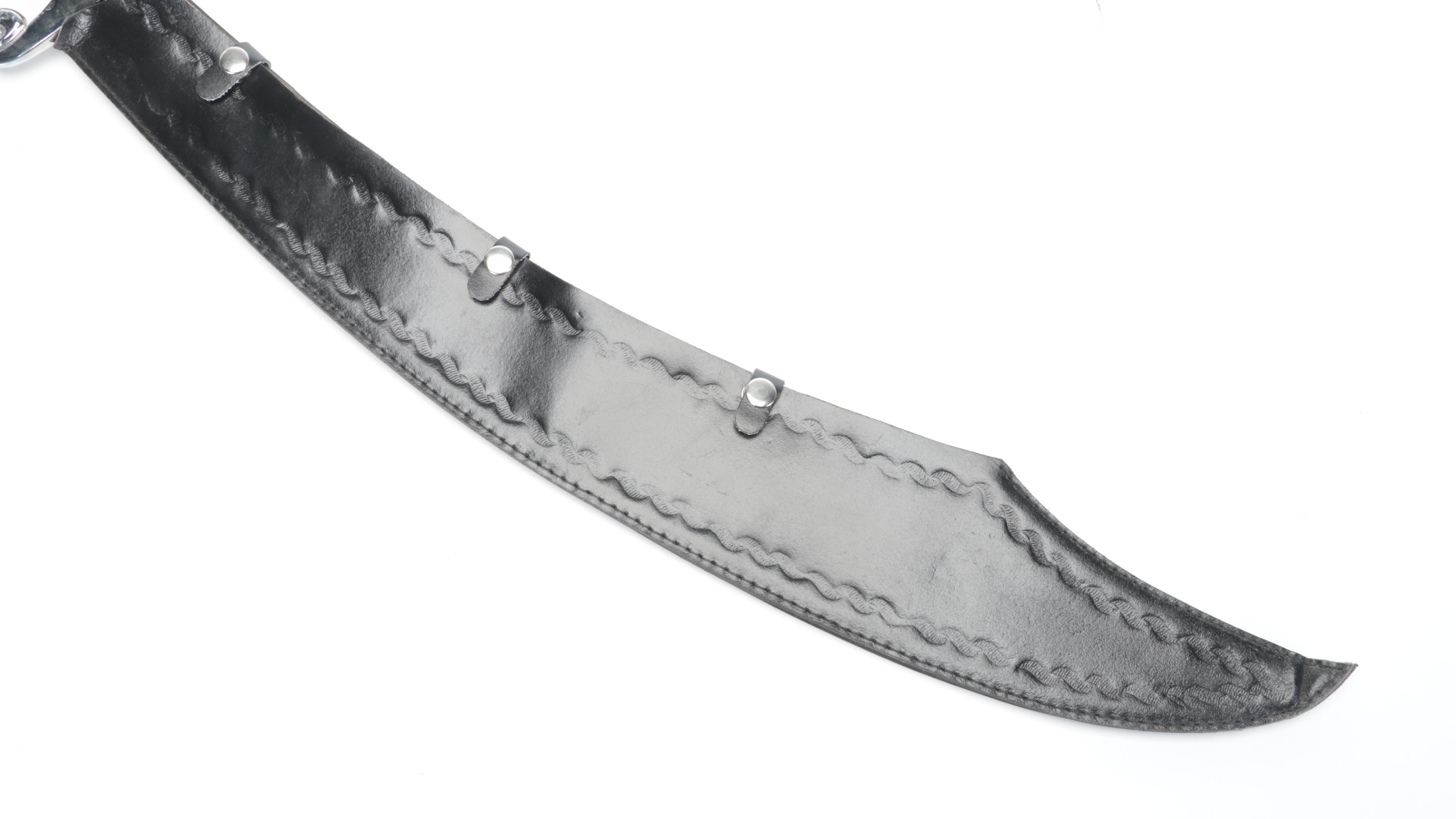 Middle Eastern Style Stainless Steel Scimitar Sword With Scabbard