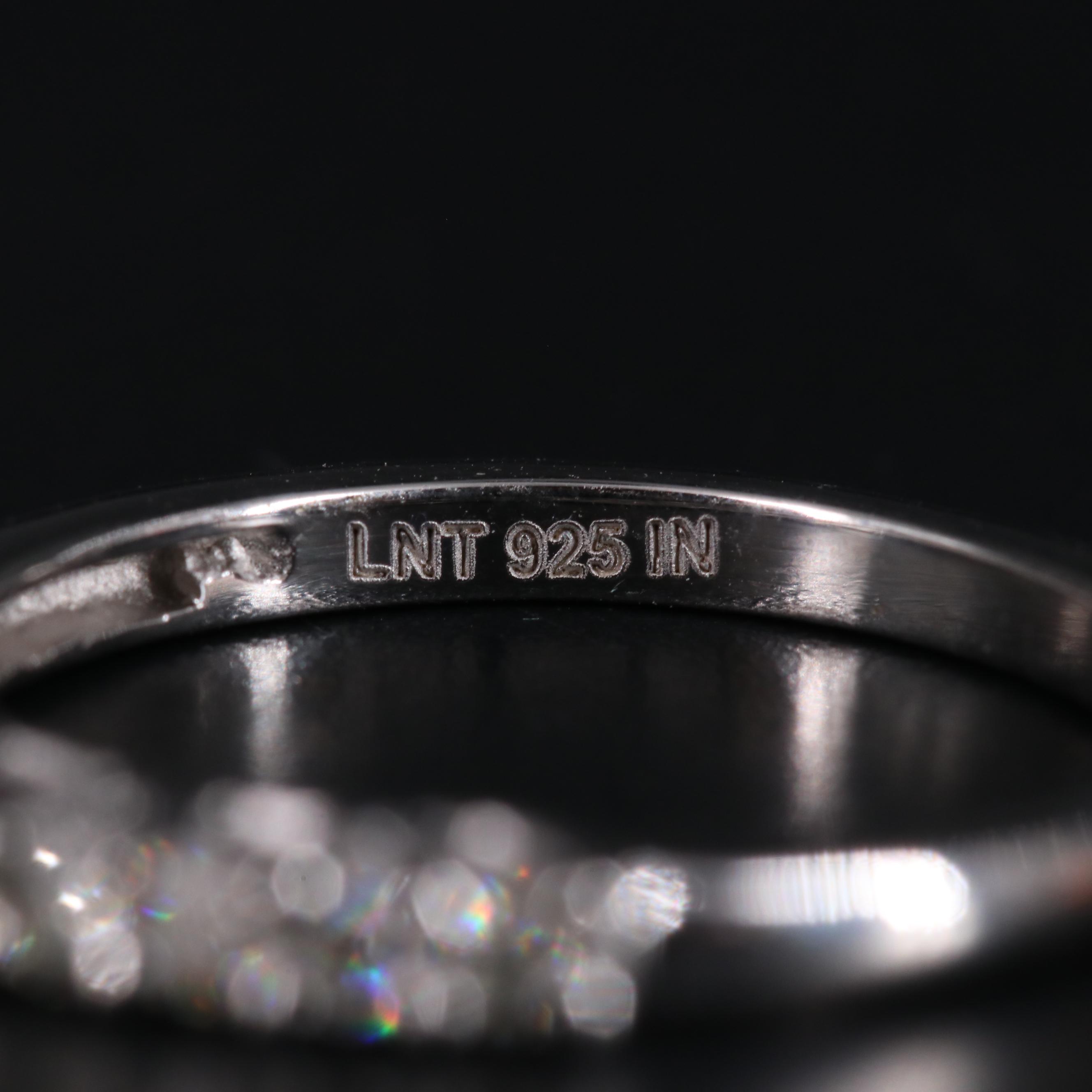 Sterling Silver Diamond Band