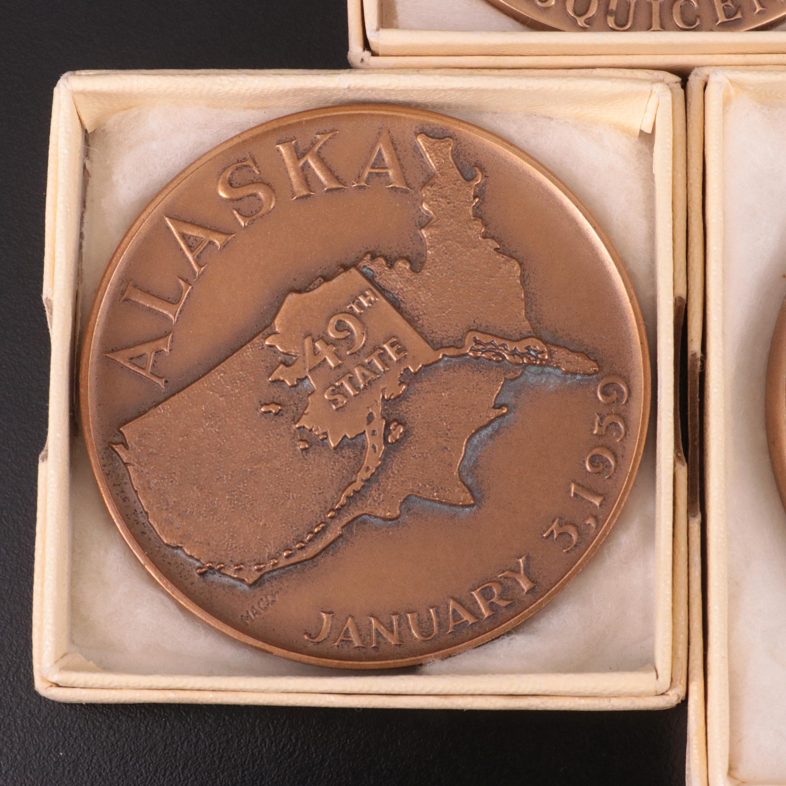 Eight Commemorative Bronze Medals