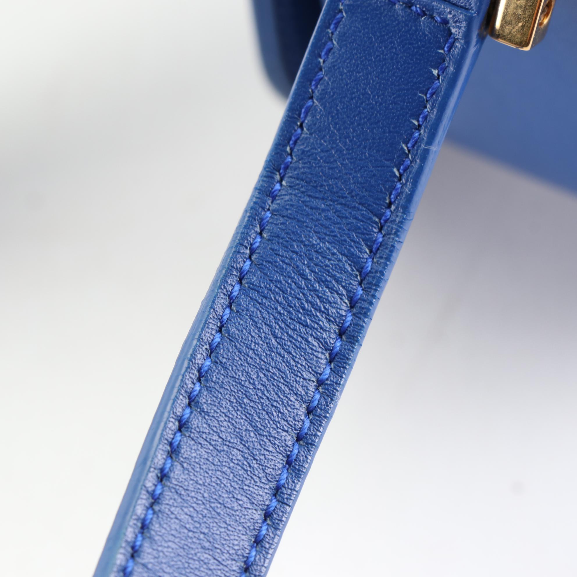 Saint Laurent Small Universite Crossbody Bag in Blue Leather