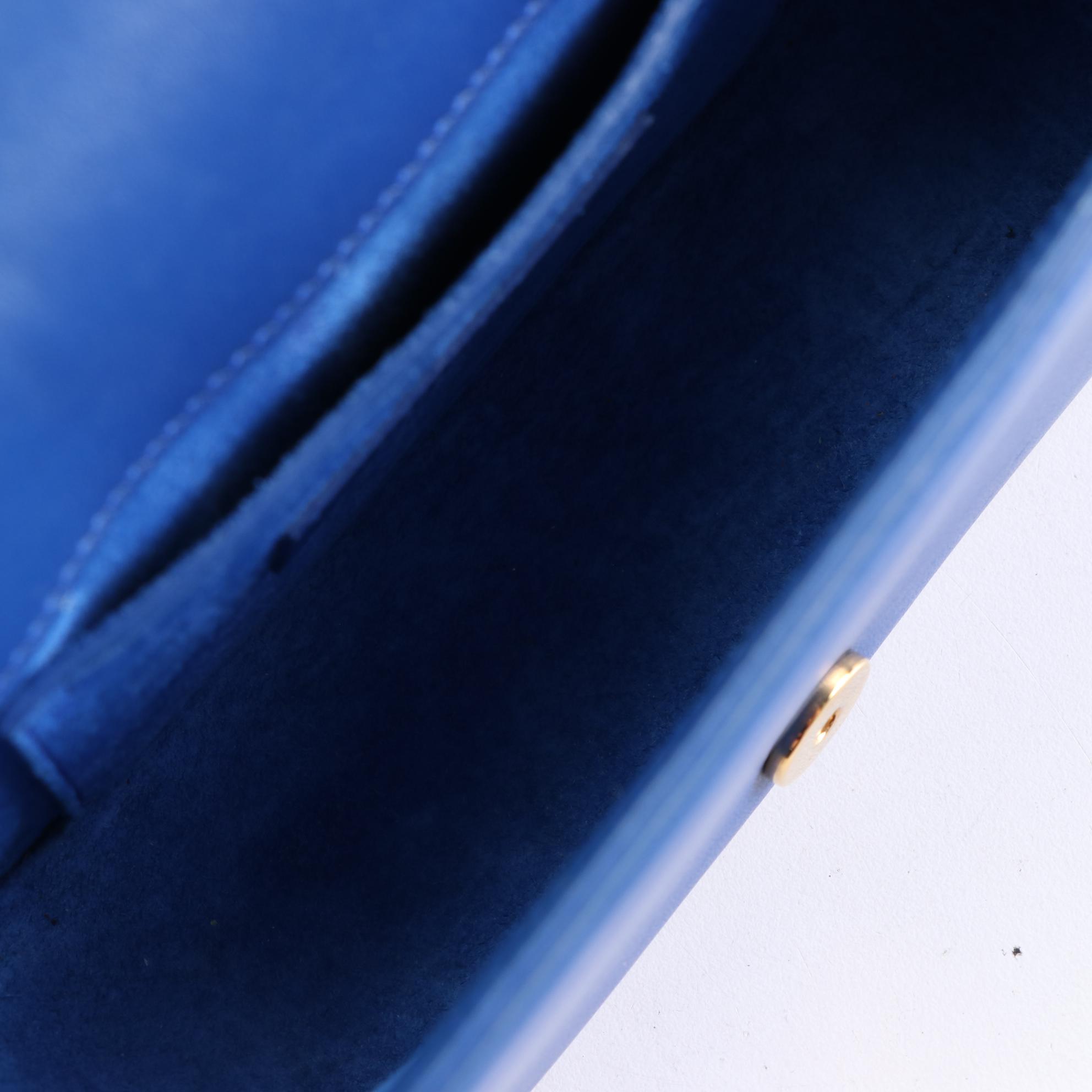 Saint Laurent Small Universite Crossbody Bag in Blue Leather