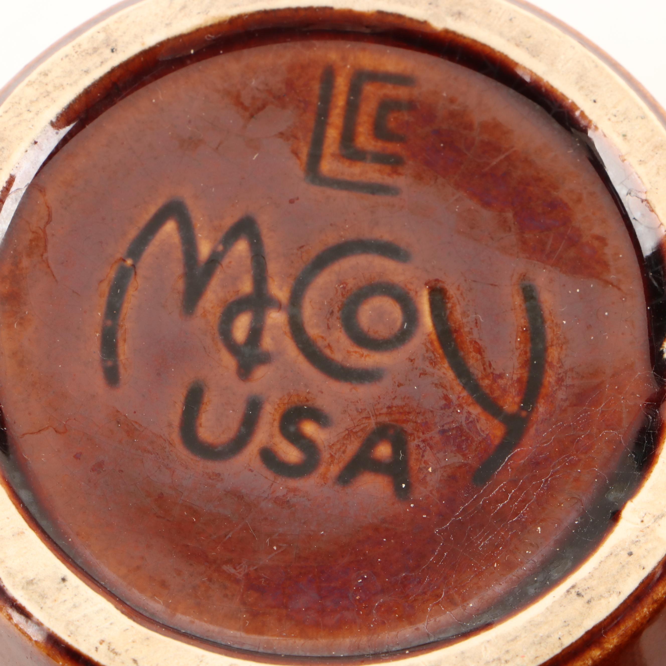 McCoy, Hull, and Other Brown Drip Glazed Pottery Dinnerware and Tableware