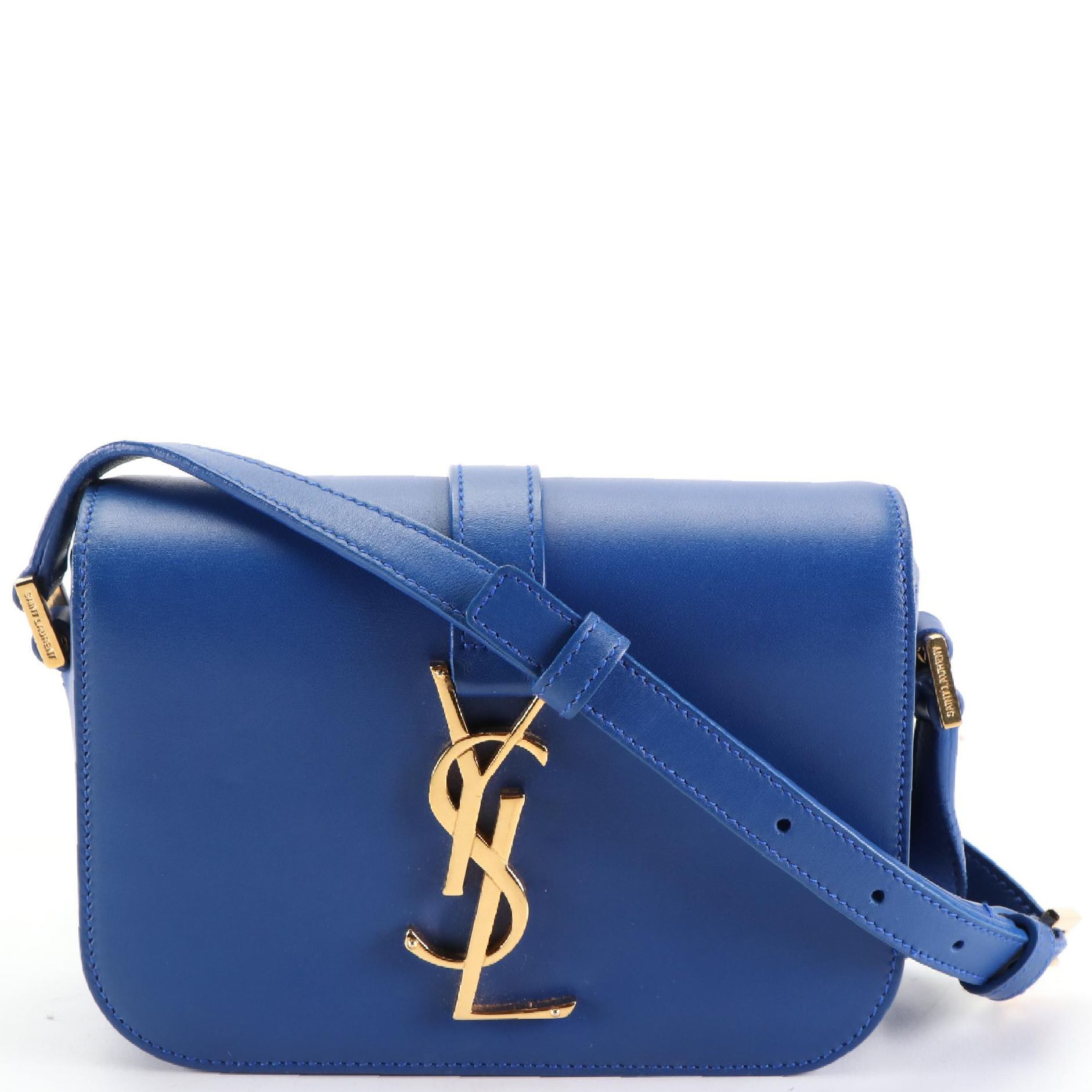 Saint Laurent Small Universite Crossbody Bag in Blue Leather