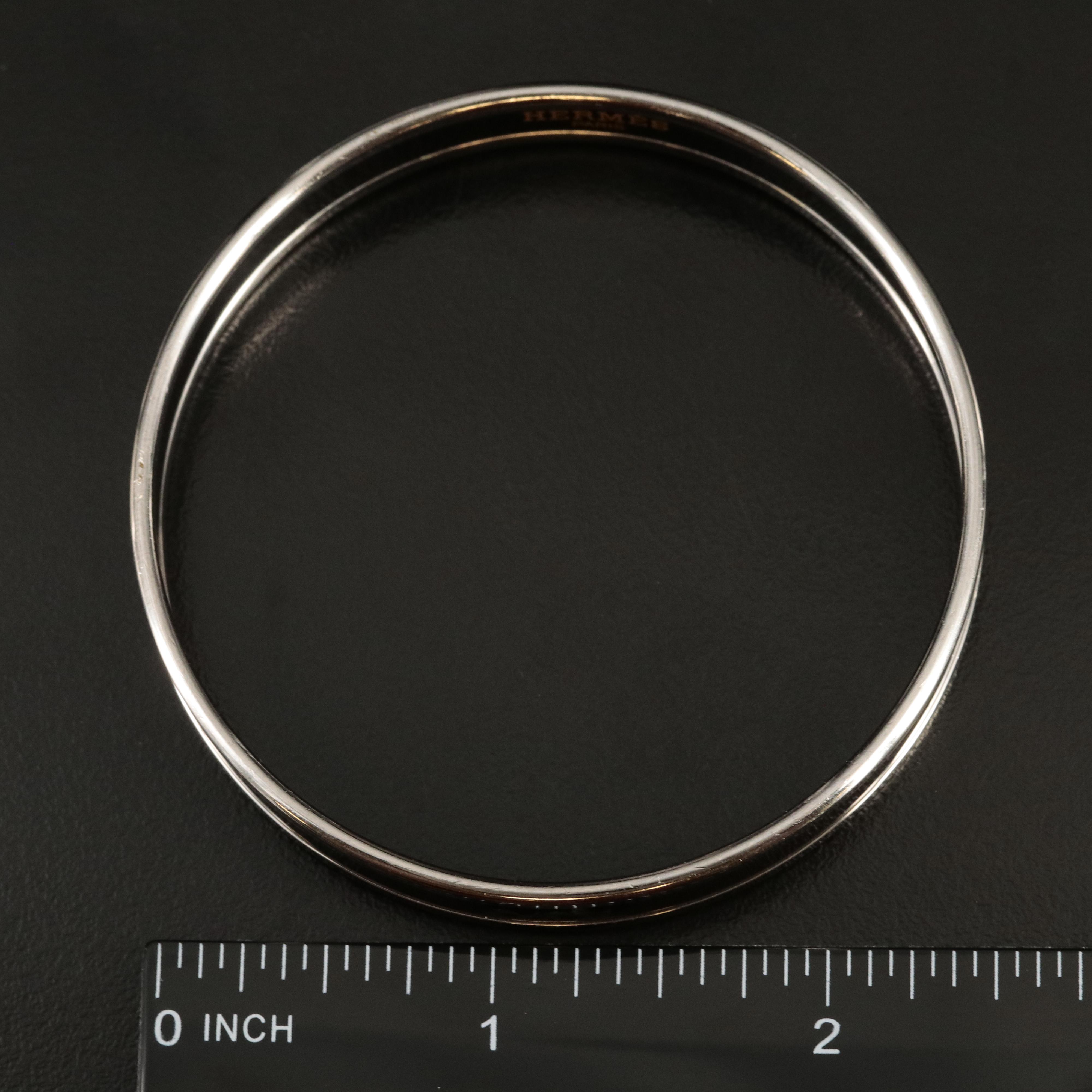 Hermès "Calèche" Narrow Enamel Bangle