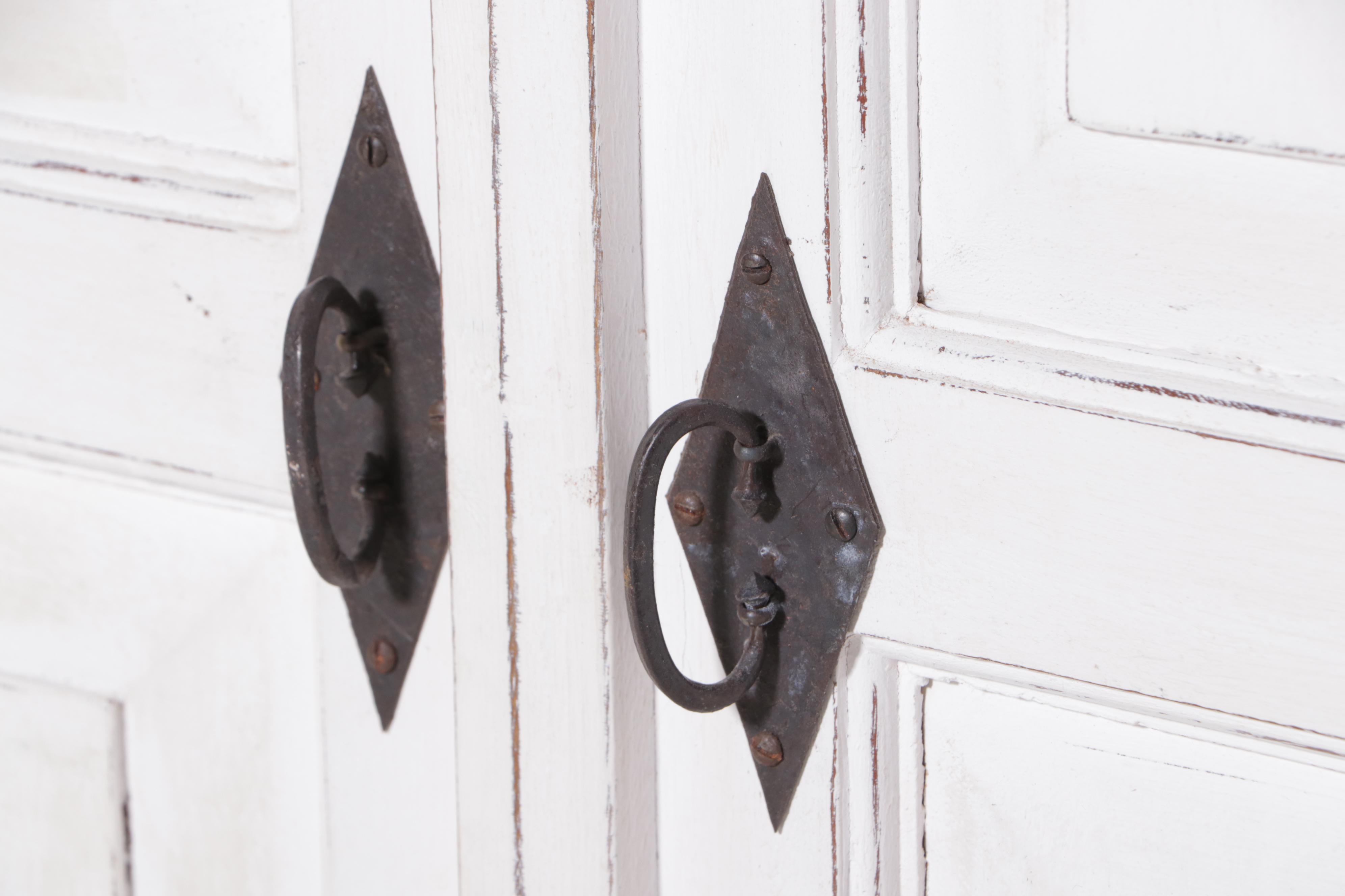 Indian White-Painted Hardwood Armoire