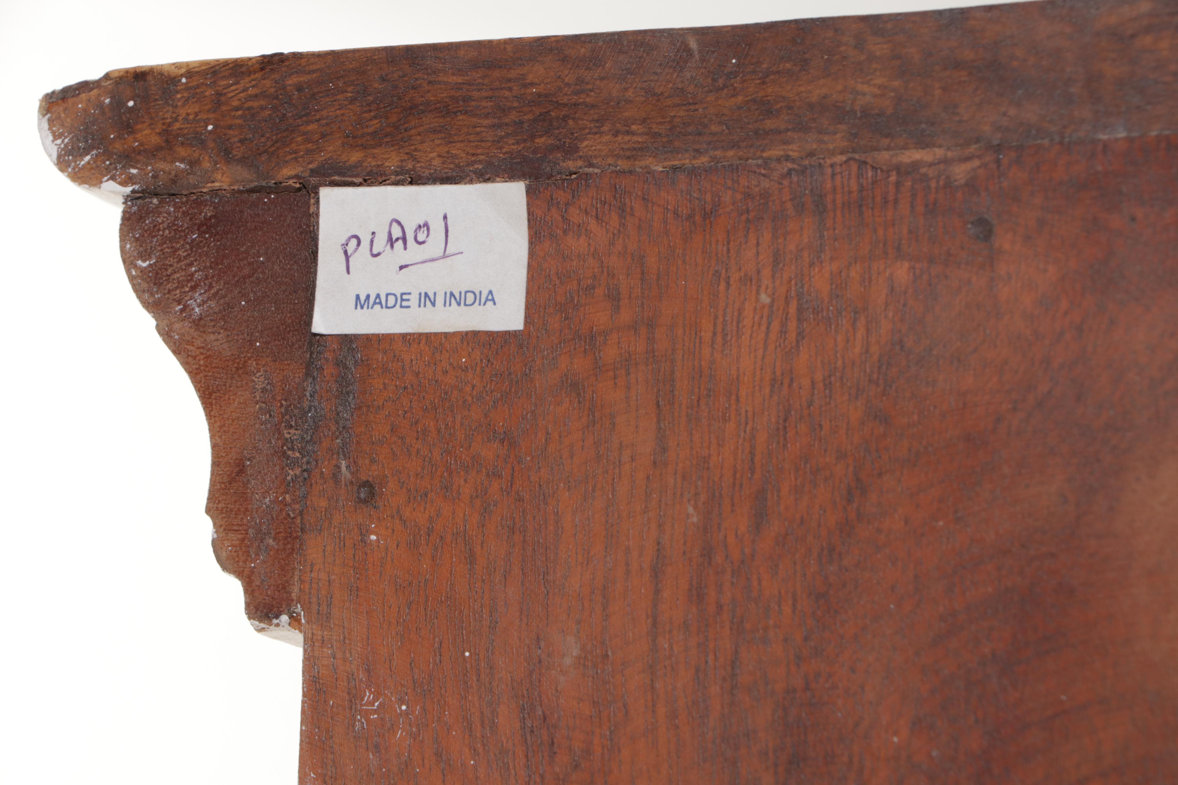 Indian White-Painted Hardwood Armoire