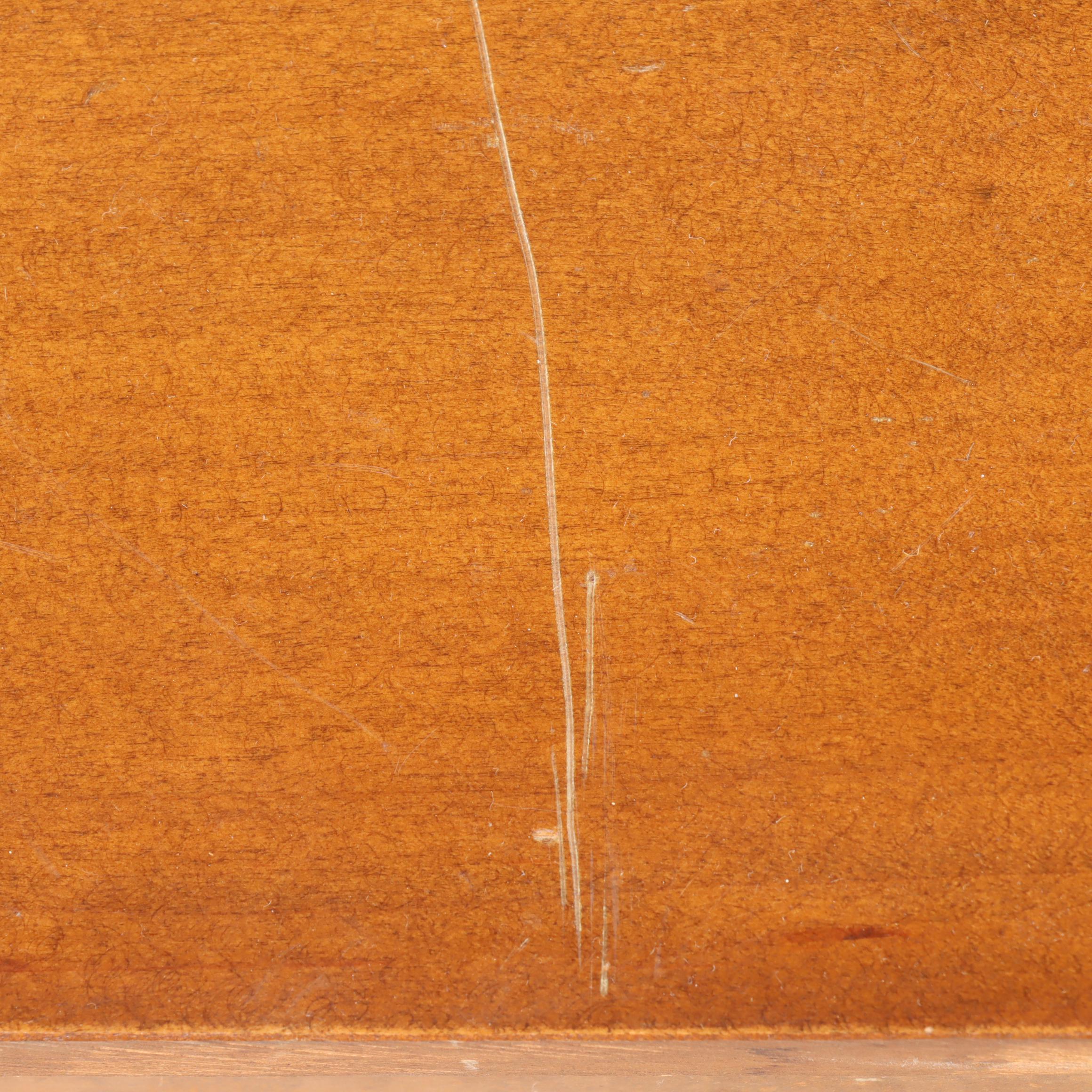 Federal Style Maple Three-Drawer Bedside Chest, Mid to Late 20th Century