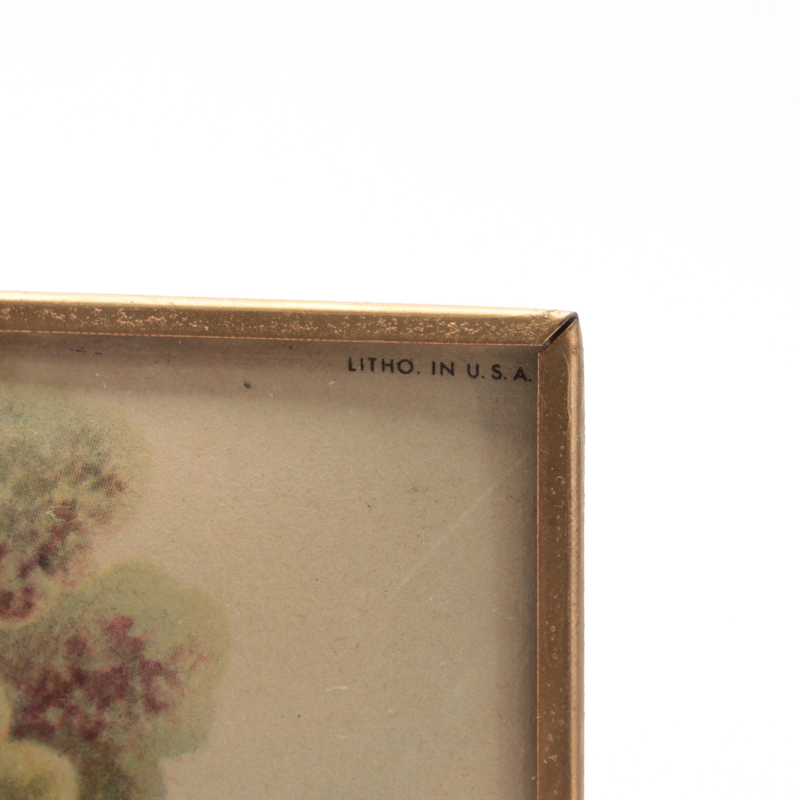 Benton Glass Reverse Serigraph and Offset Lithograph Scenic Silhouettes