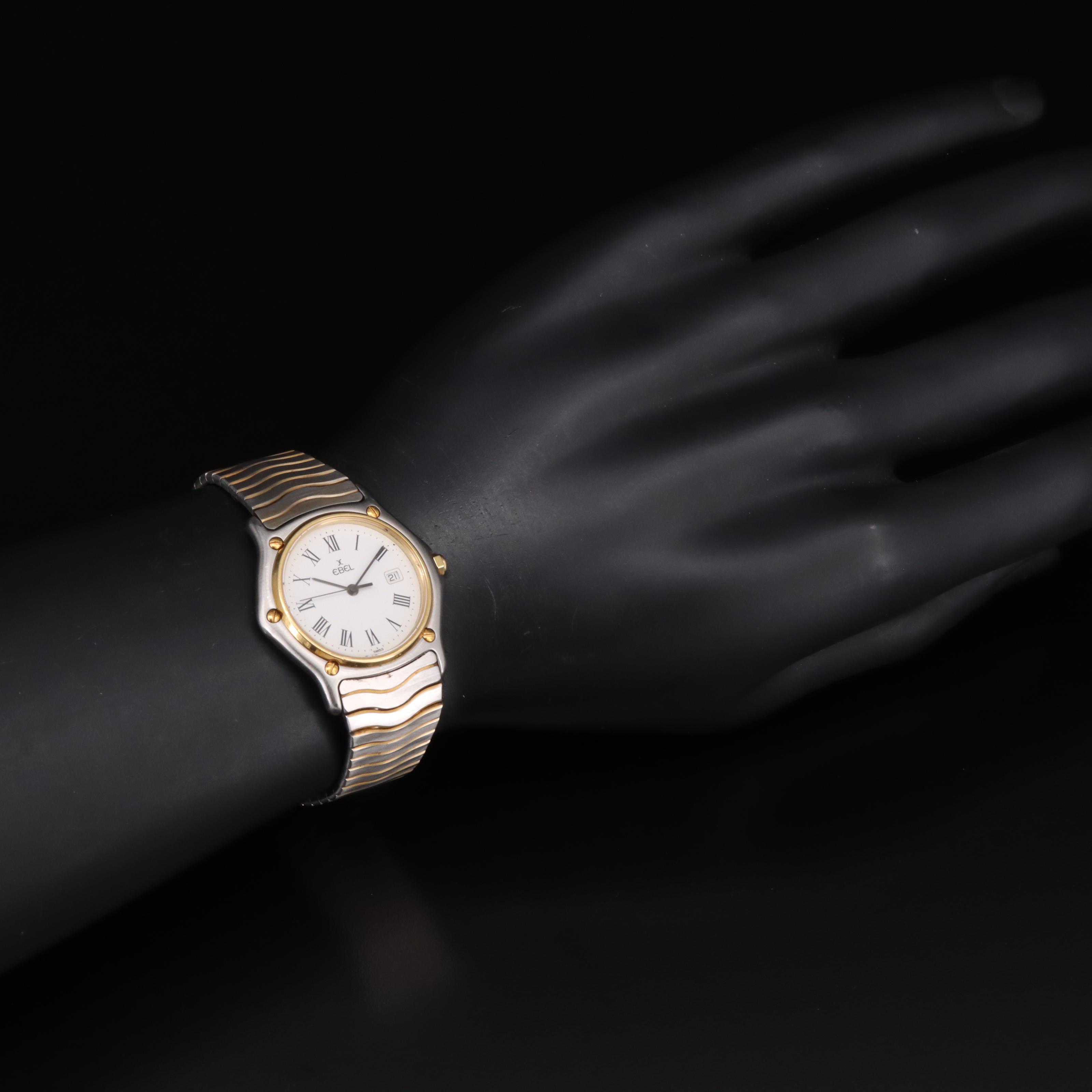 Ebel 18K and Stainless Steel Sport Classic Watch