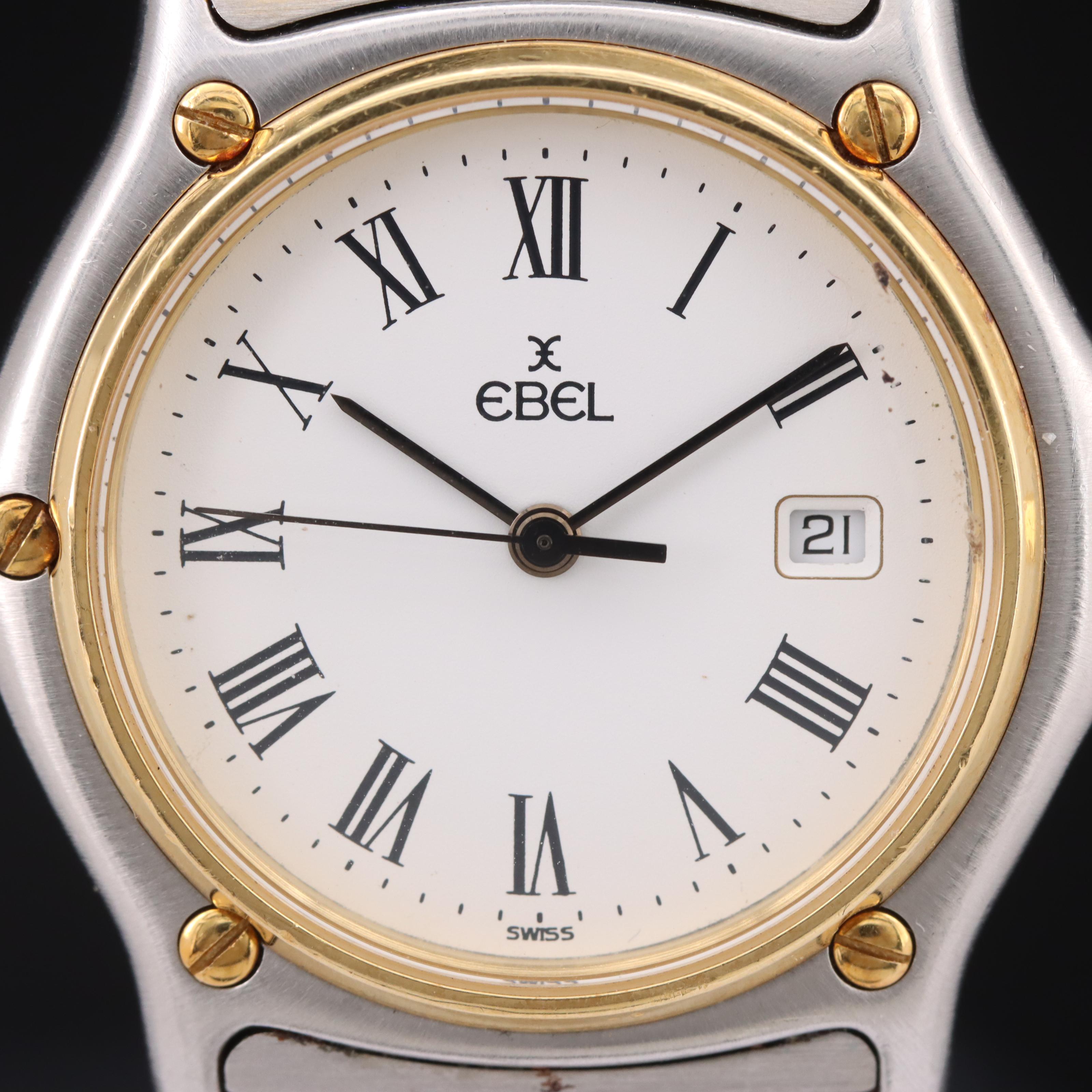 Ebel 18K and Stainless Steel Sport Classic Watch