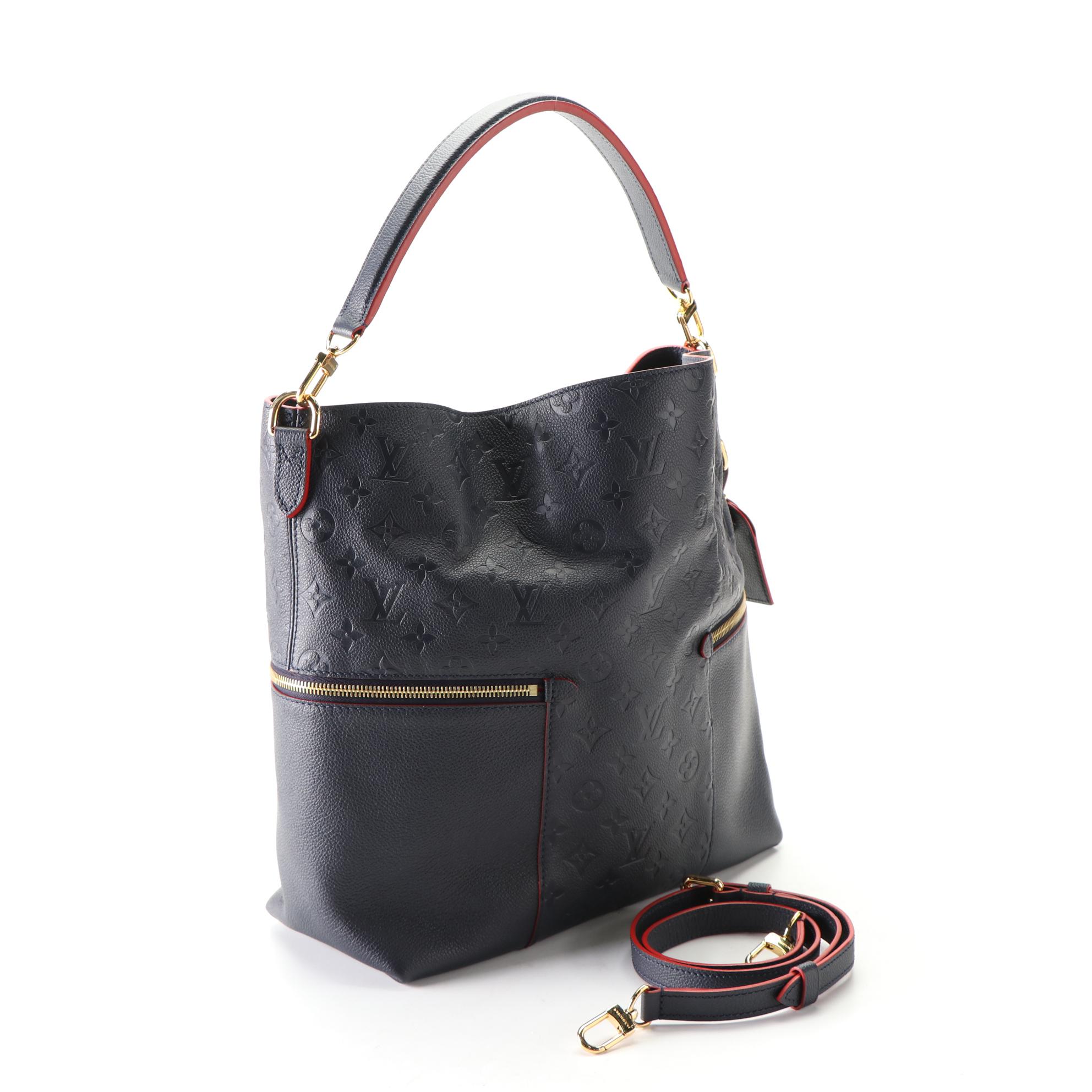 Louis Vuitton Melie in Navy Empreinte Leather