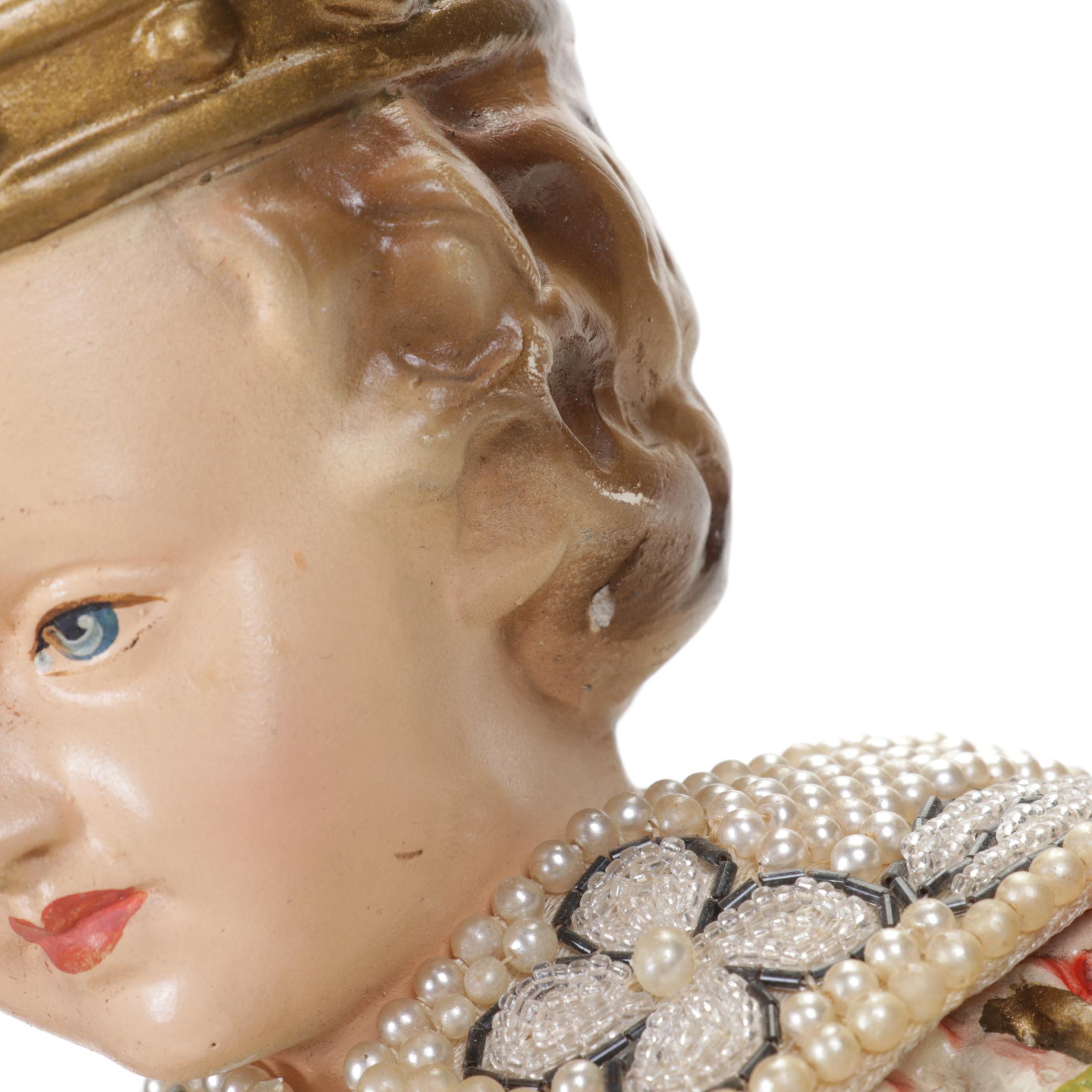 Infant Jesus of Prague Chalkware Sculpture