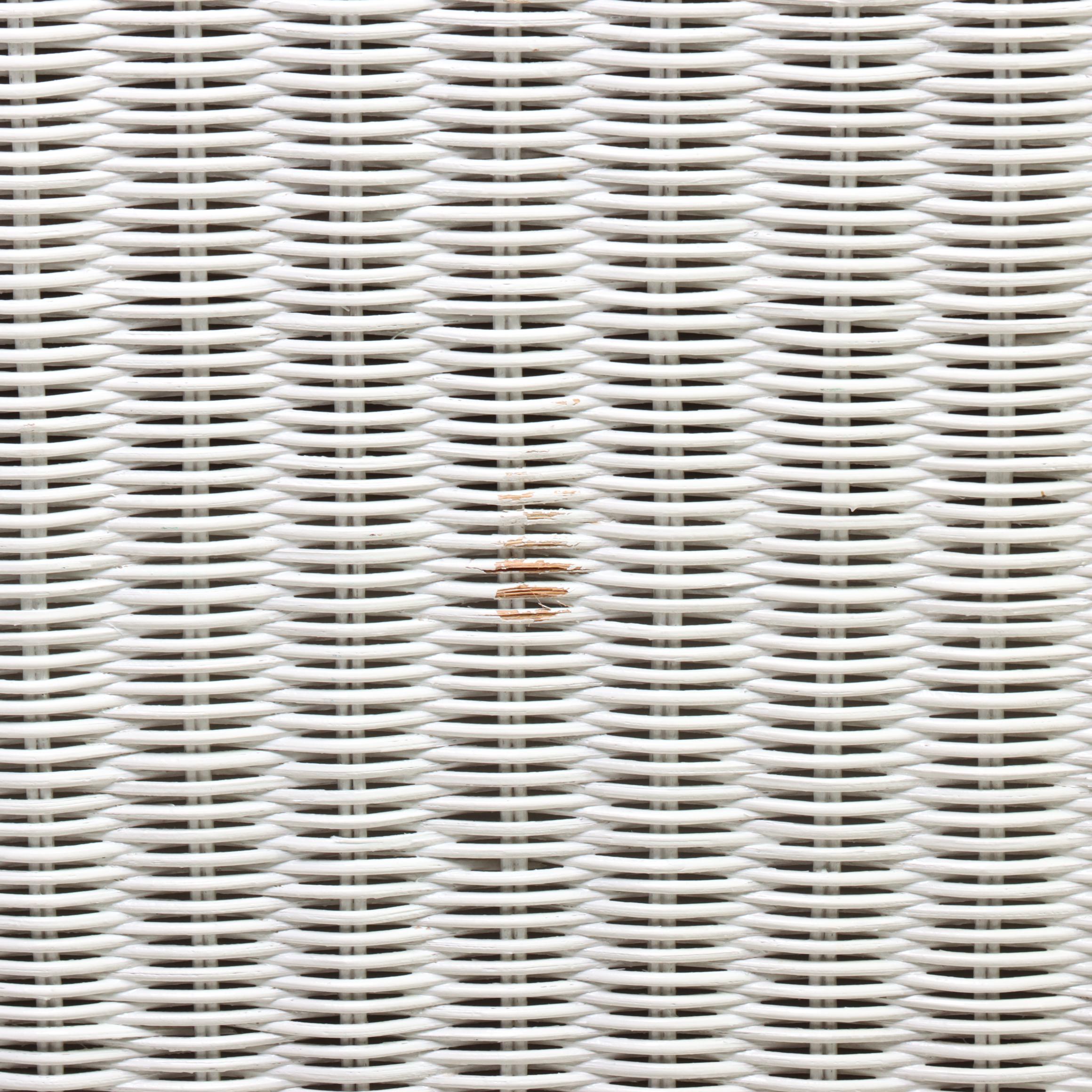 White-Painted Wicker Five-Drawer Chest, Late 20th Century