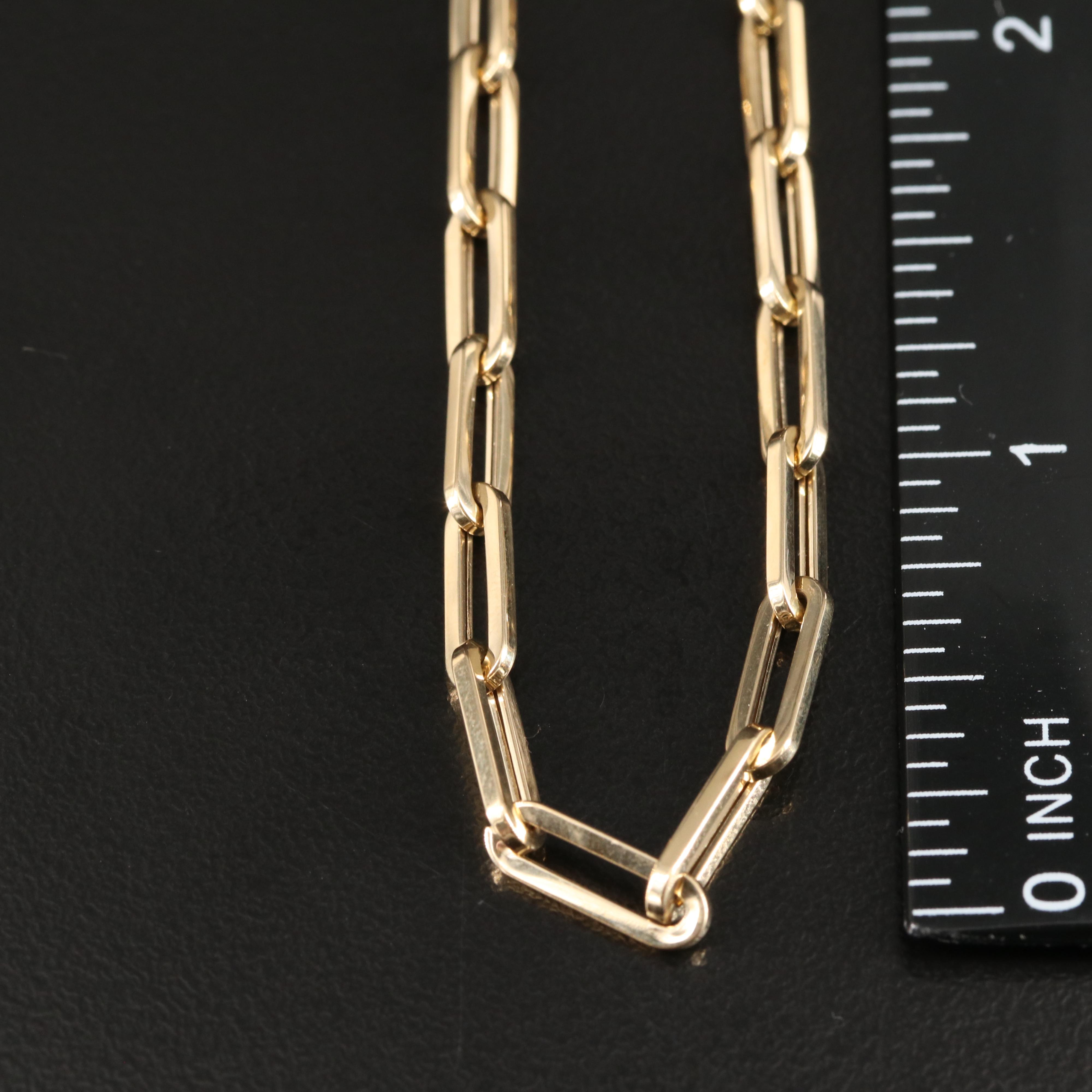 Italian 14K Paper Clip Chain Necklace