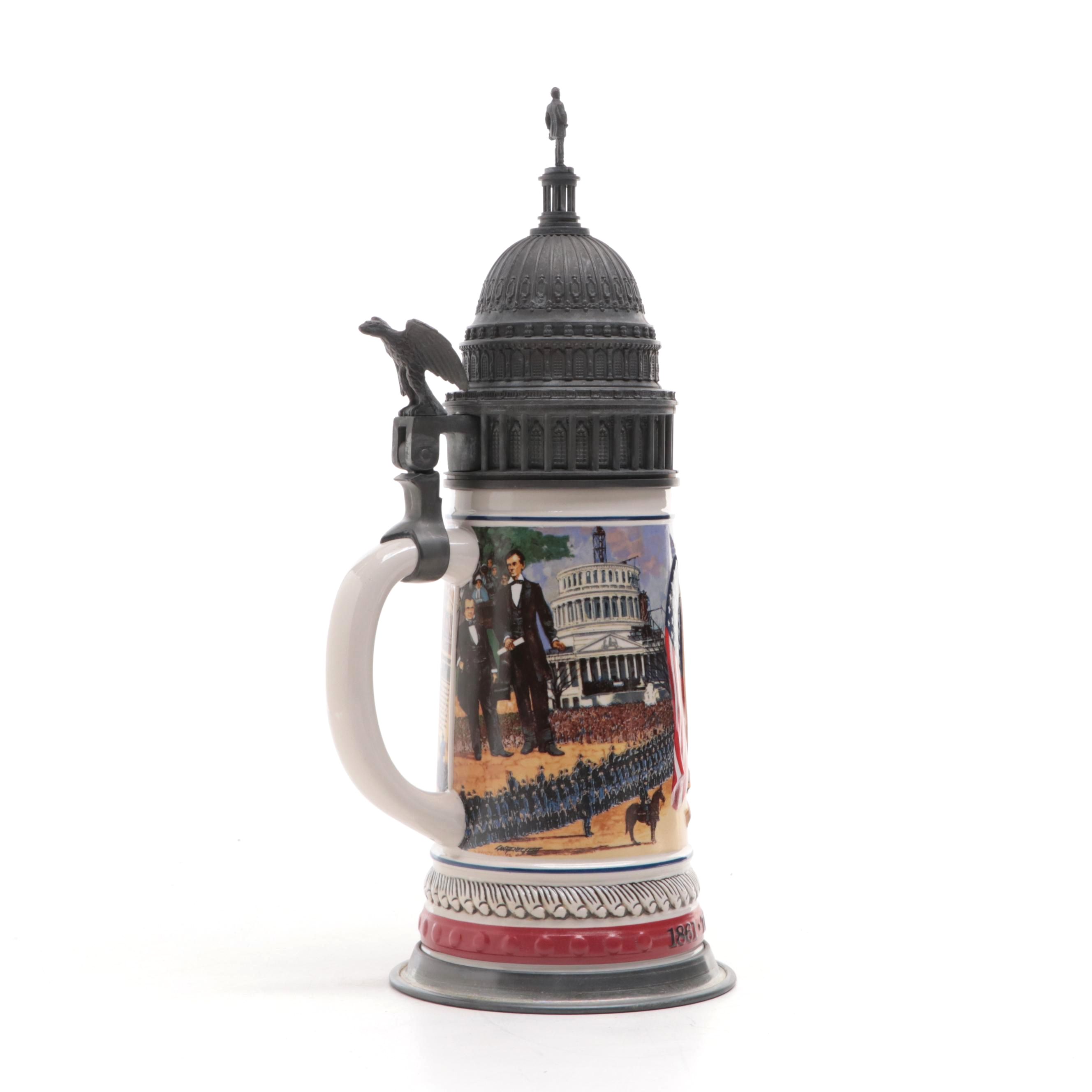 Anheuser-Busch "The Civil War: President Abraham Lincoln" Ceramic Beer Stein