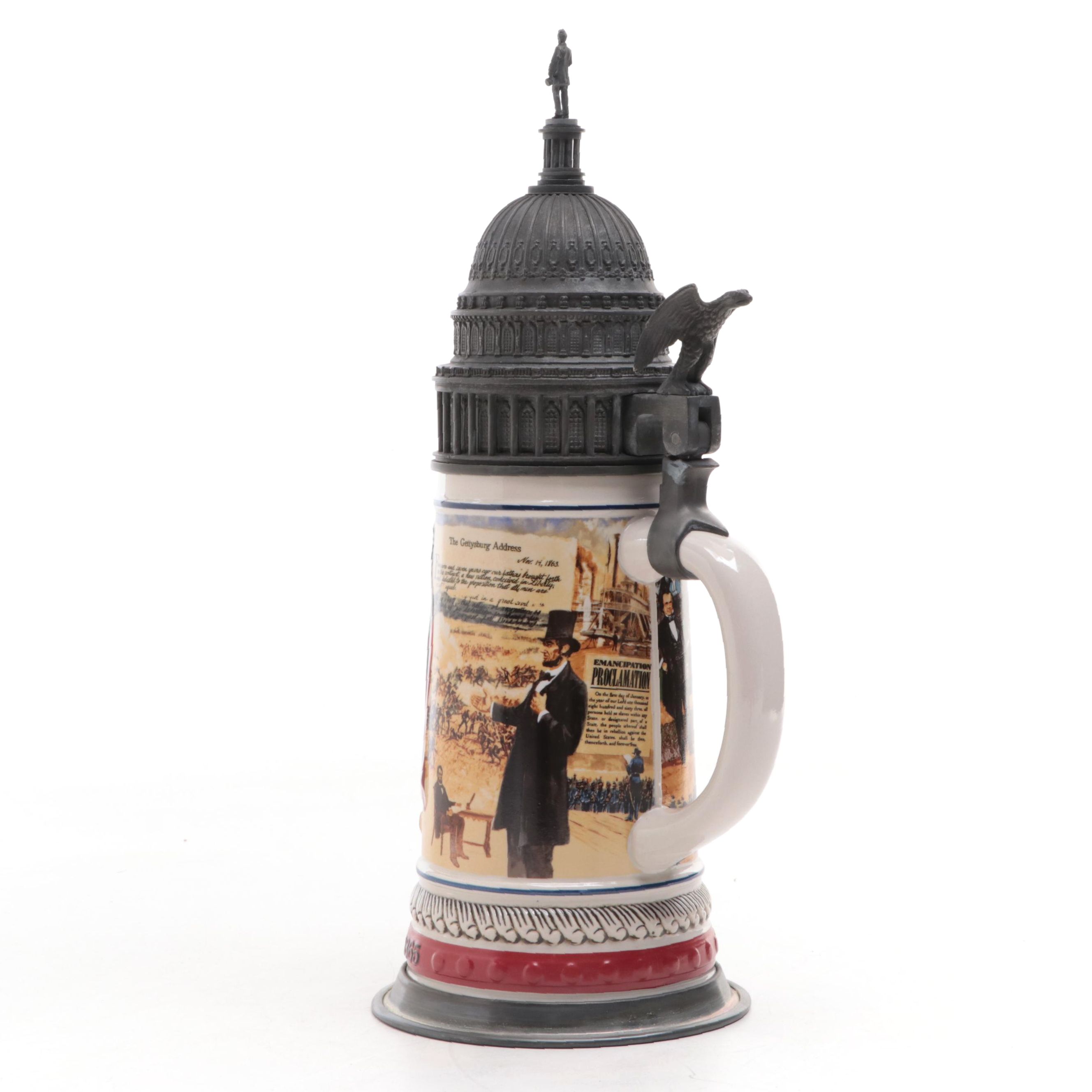 Anheuser-Busch "The Civil War: President Abraham Lincoln" Ceramic Beer Stein
