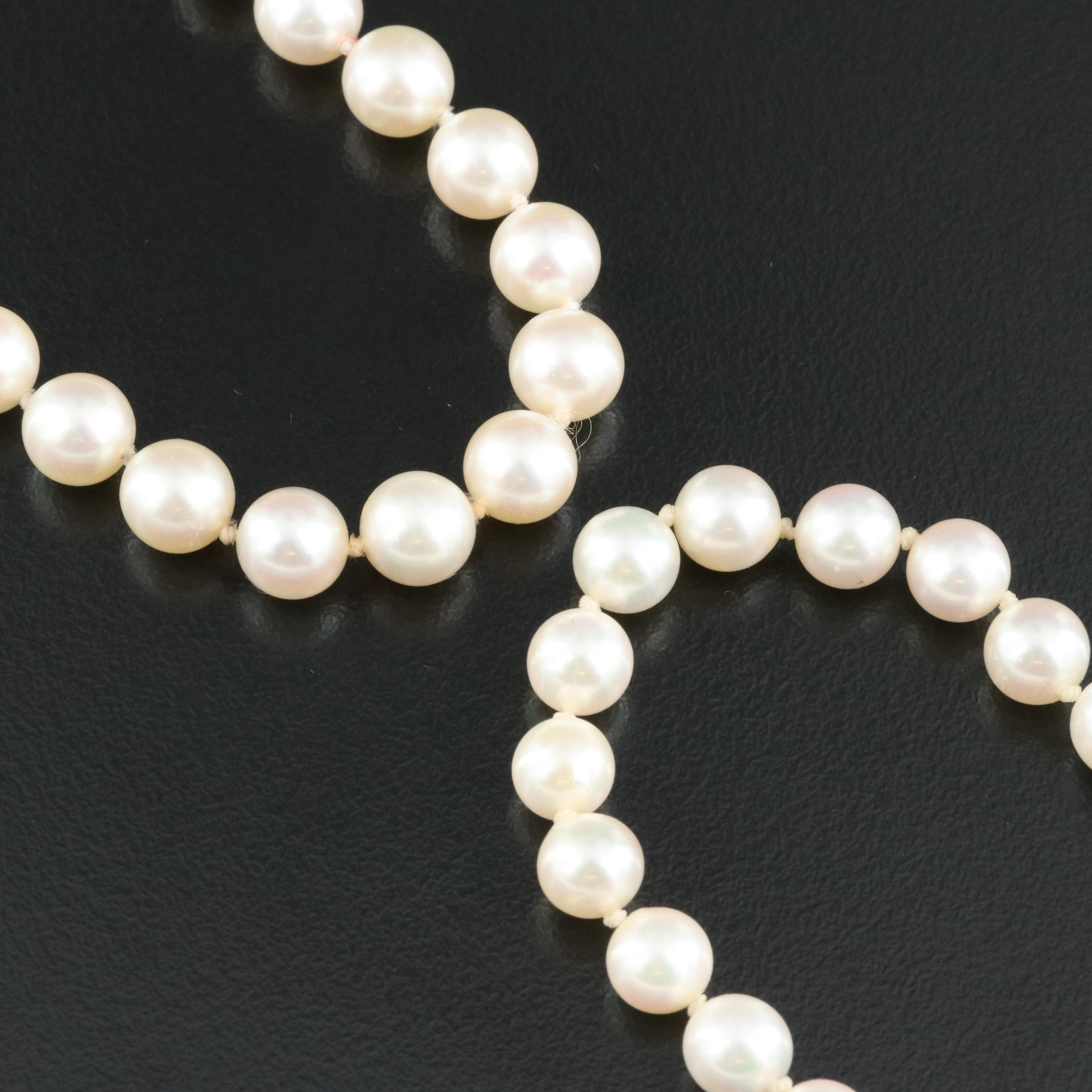 Pearl Necklaces with 14K Clasps