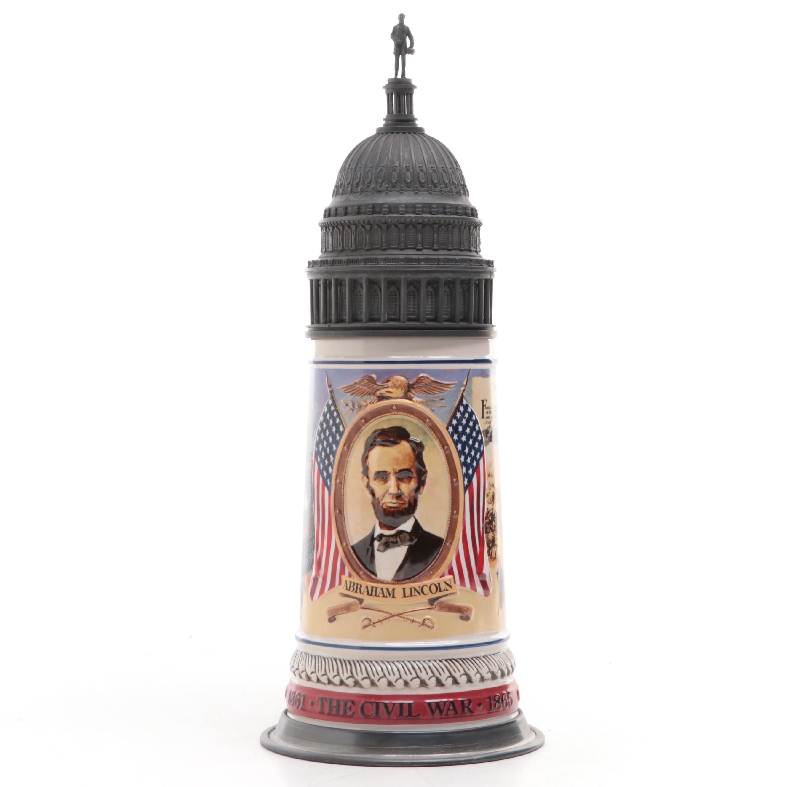 Anheuser-Busch "The Civil War: President Abraham Lincoln" Ceramic Beer Stein
