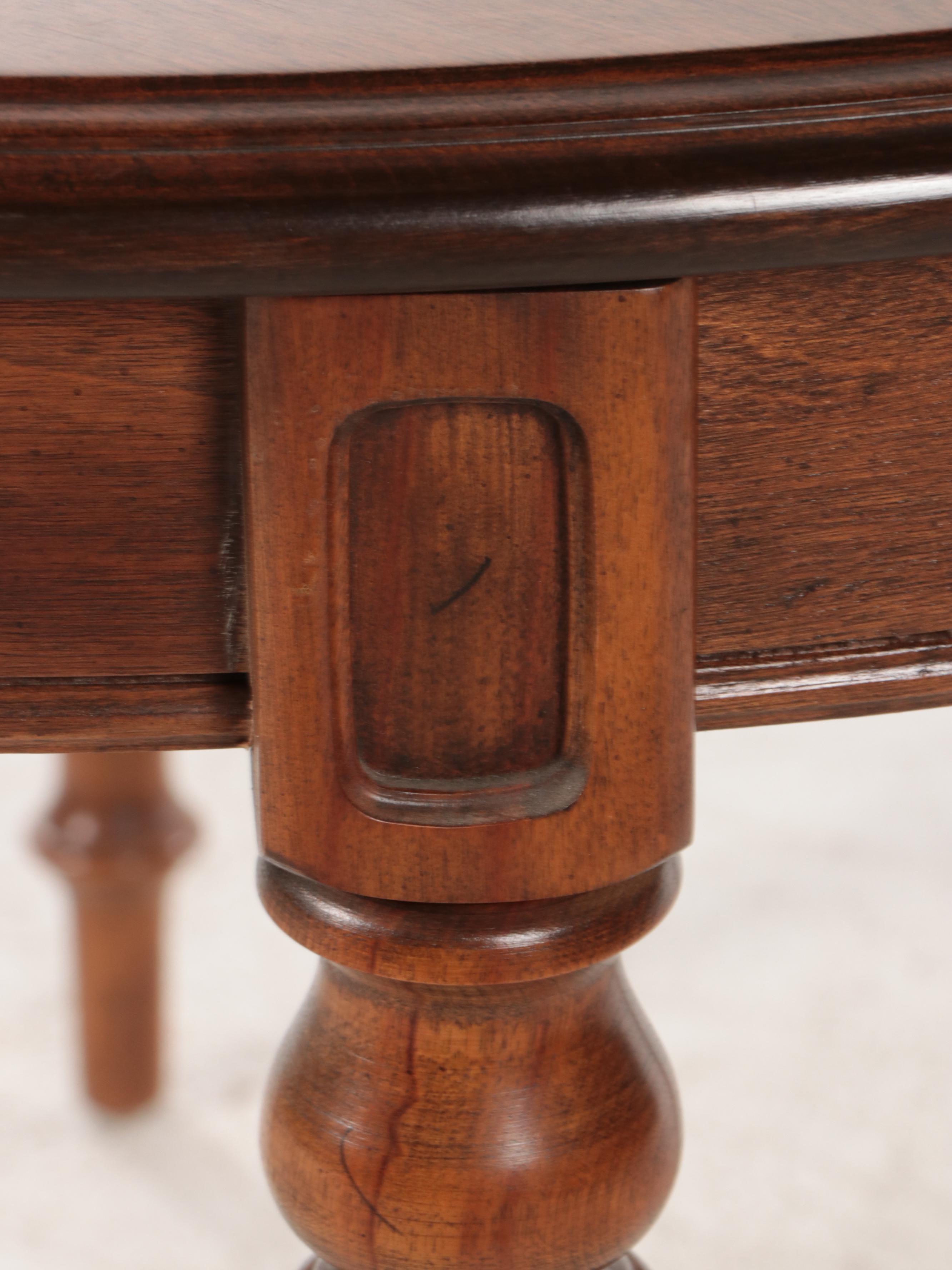 Louis XVI Style Fruitwood-Stained Extending Dining Table