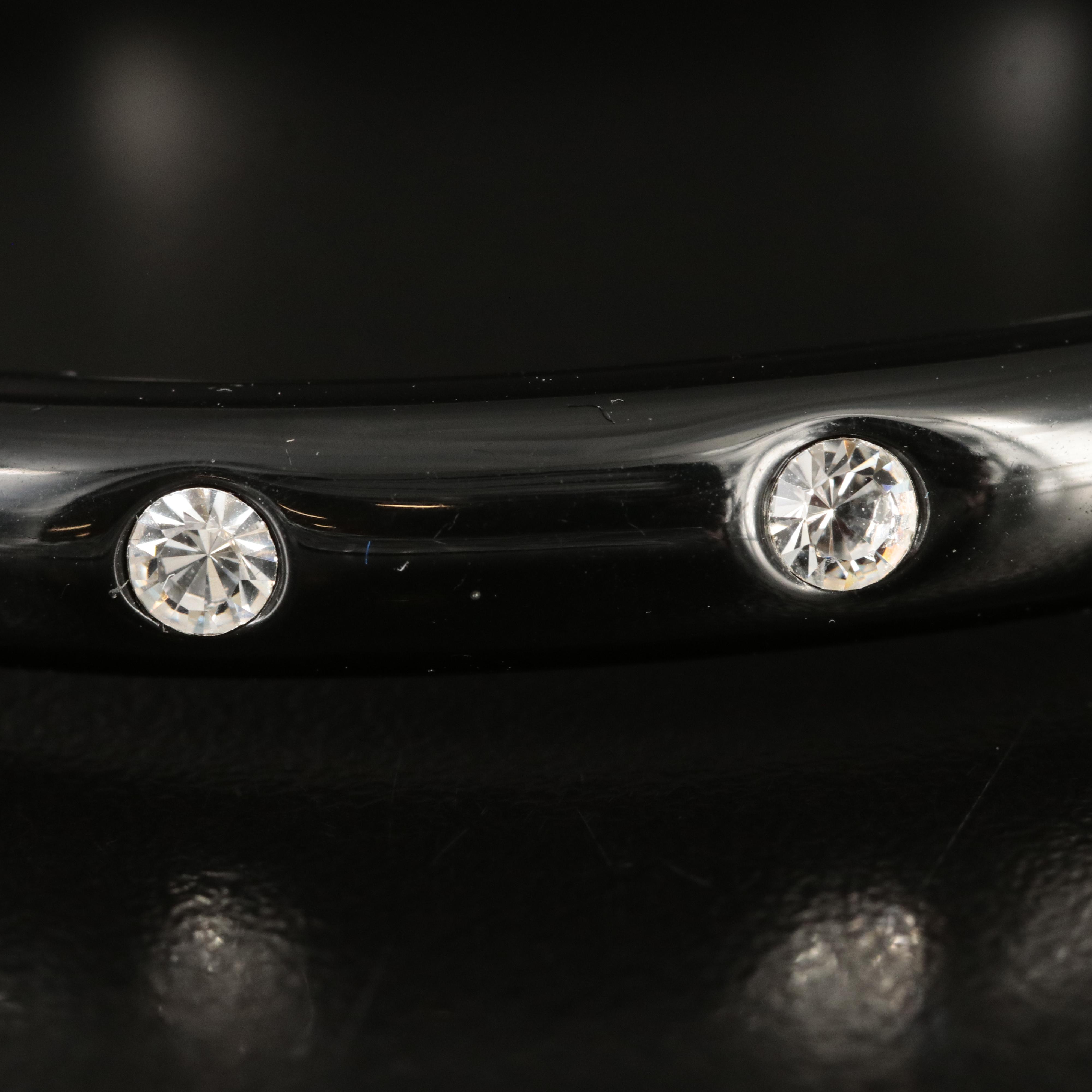 Chanel Narrow Crystal Resin Bangle