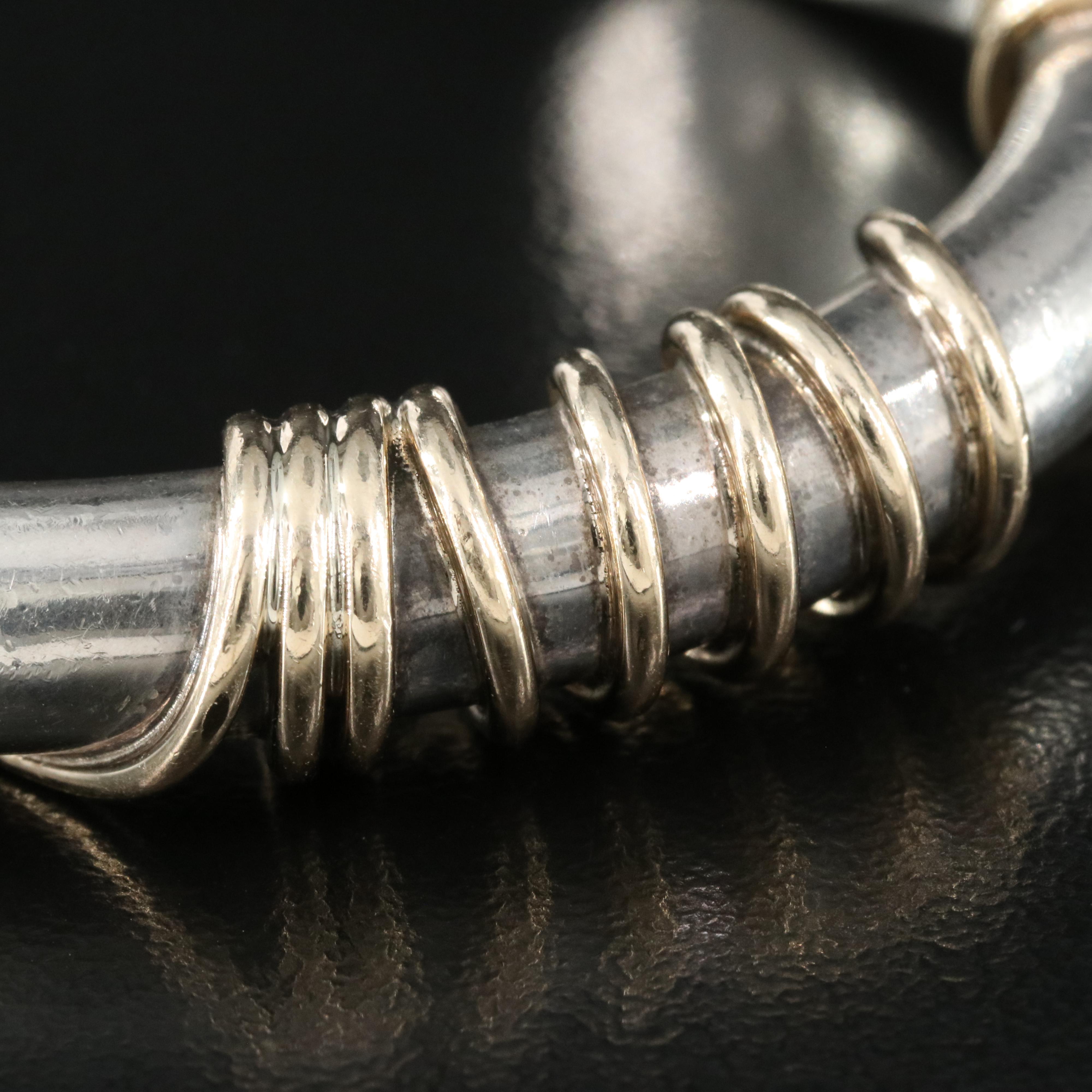 Orville Z. Tsinnie Navajo Diné Sterling Cuff with 14K Accents