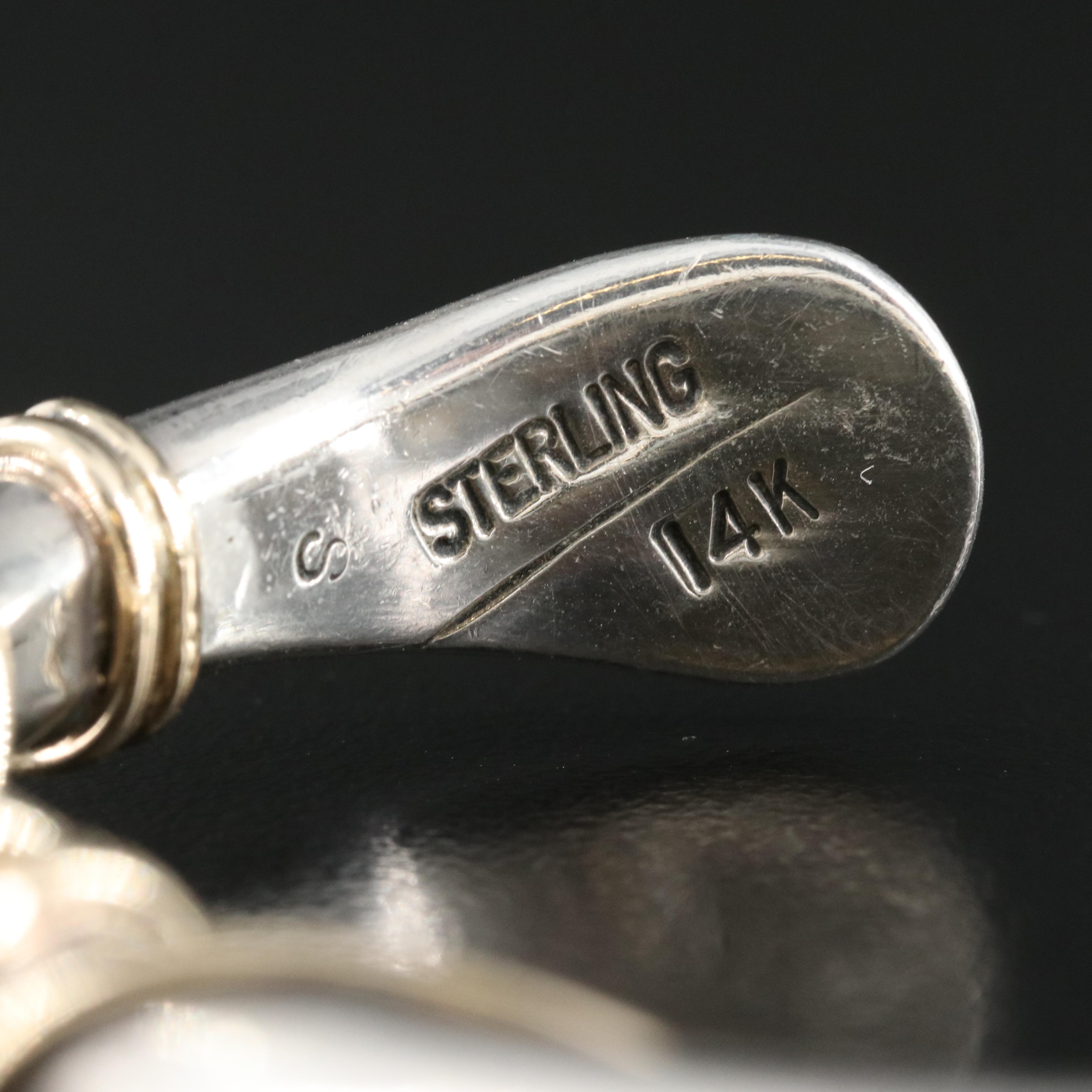 Orville Z. Tsinnie Navajo Diné Sterling Cuff with 14K Accents