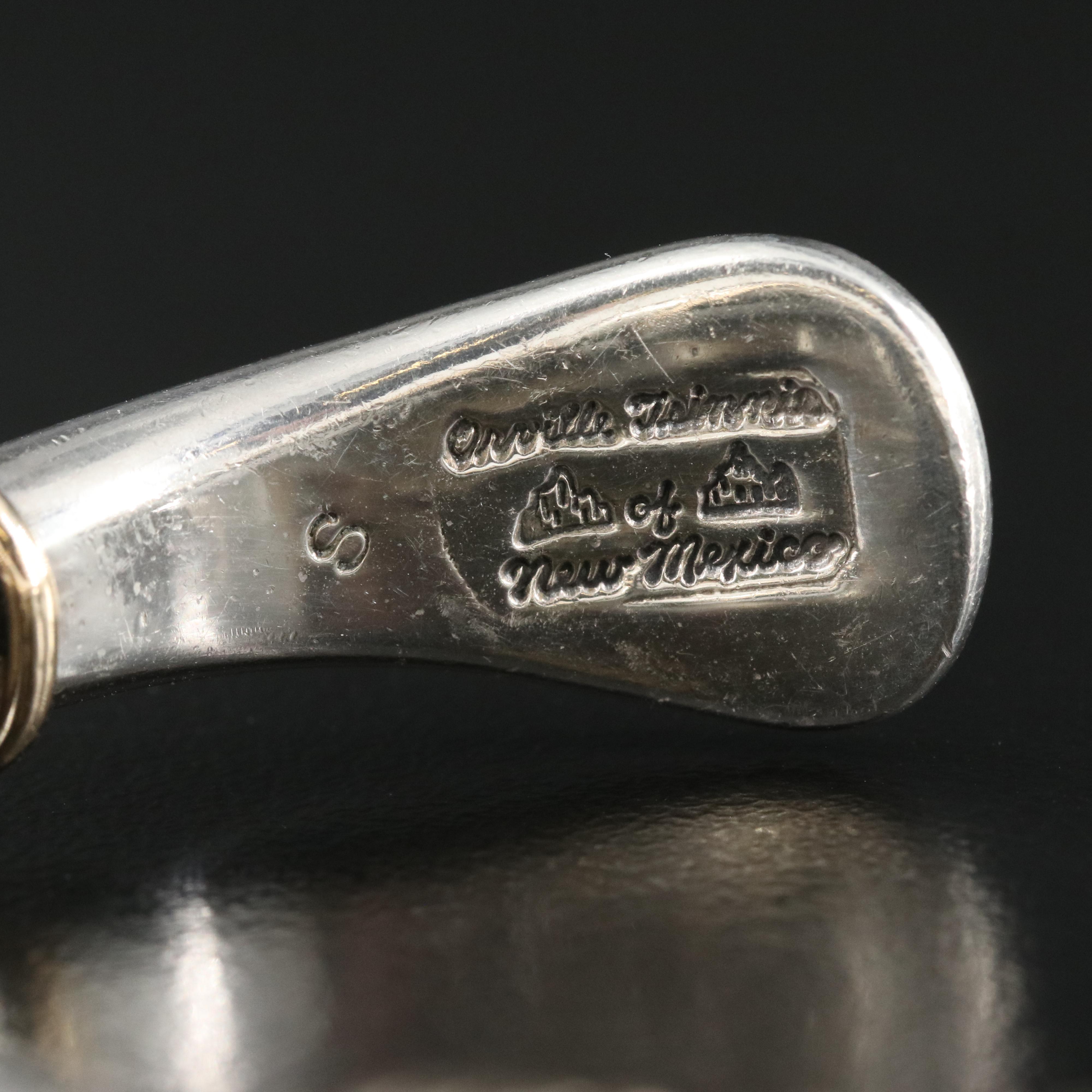 Orville Z. Tsinnie Navajo Diné Sterling Cuff with 14K Accents