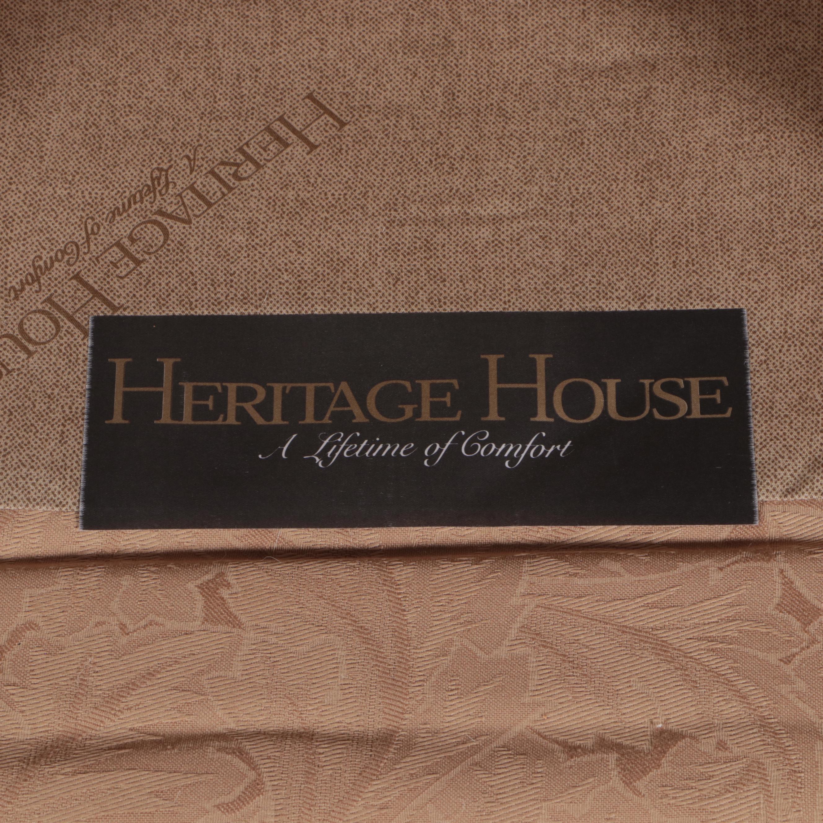 Heritage House Chippendale Style Custom-Upholstered Wingback Armchair