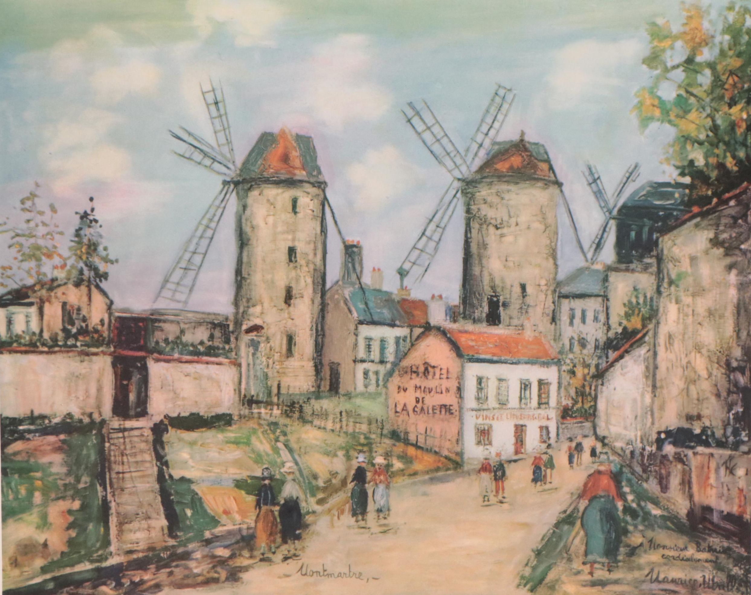 Offset Lithograph After Maurice Utrillo "Windmills of Montmartre"