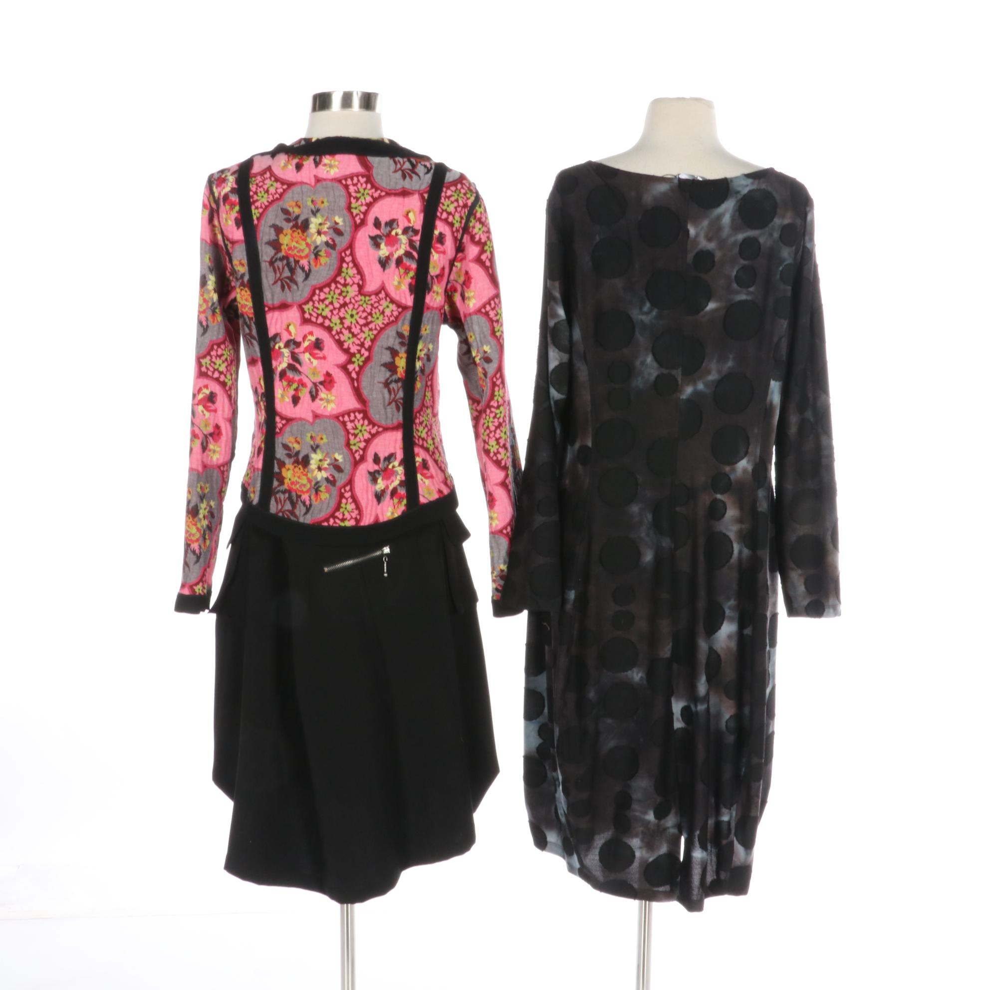 Alembika Tie Dye Circle Dress, Canvasbacks Cargo Skirt, and Other Floral Jacket