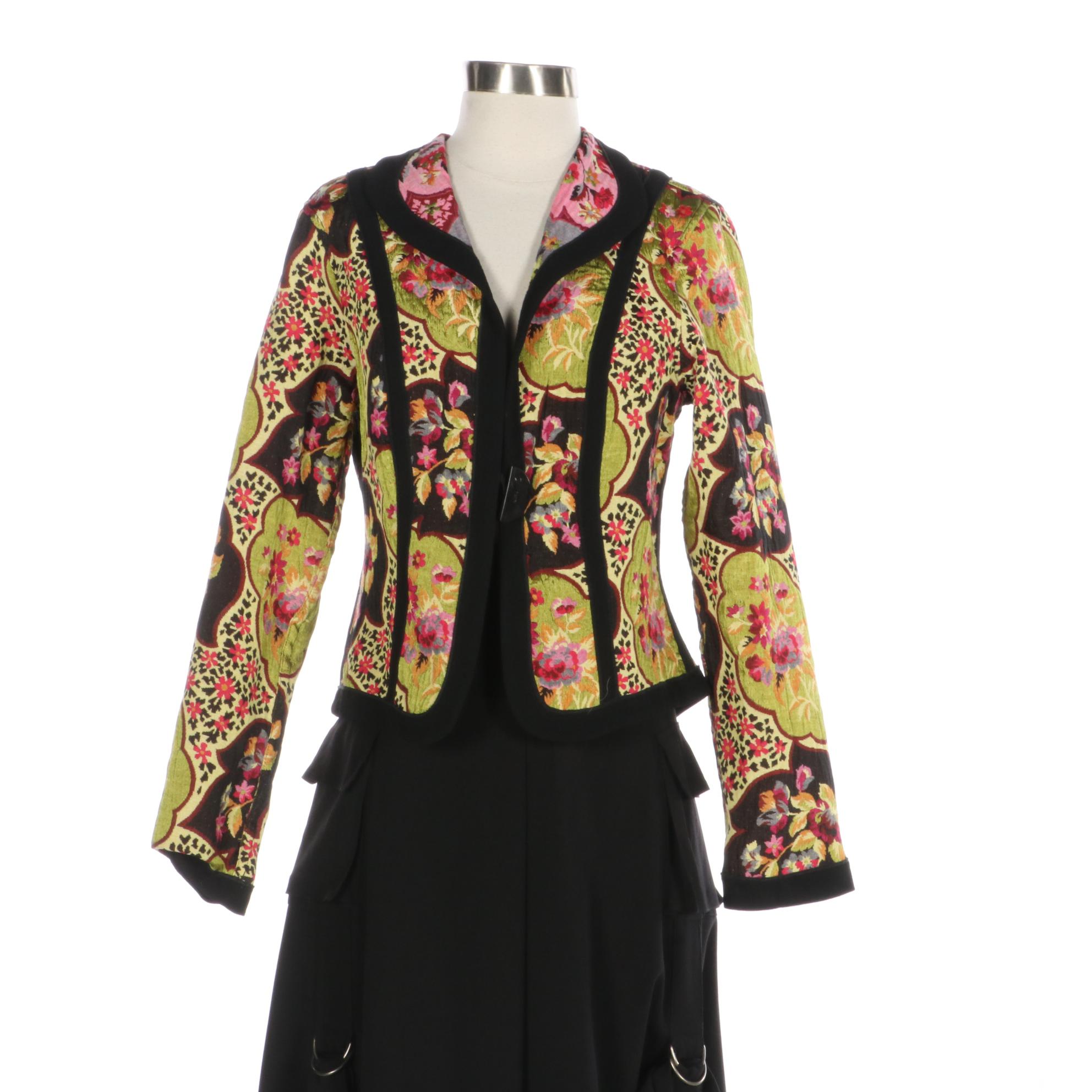 Alembika Tie Dye Circle Dress, Canvasbacks Cargo Skirt, and Other Floral Jacket