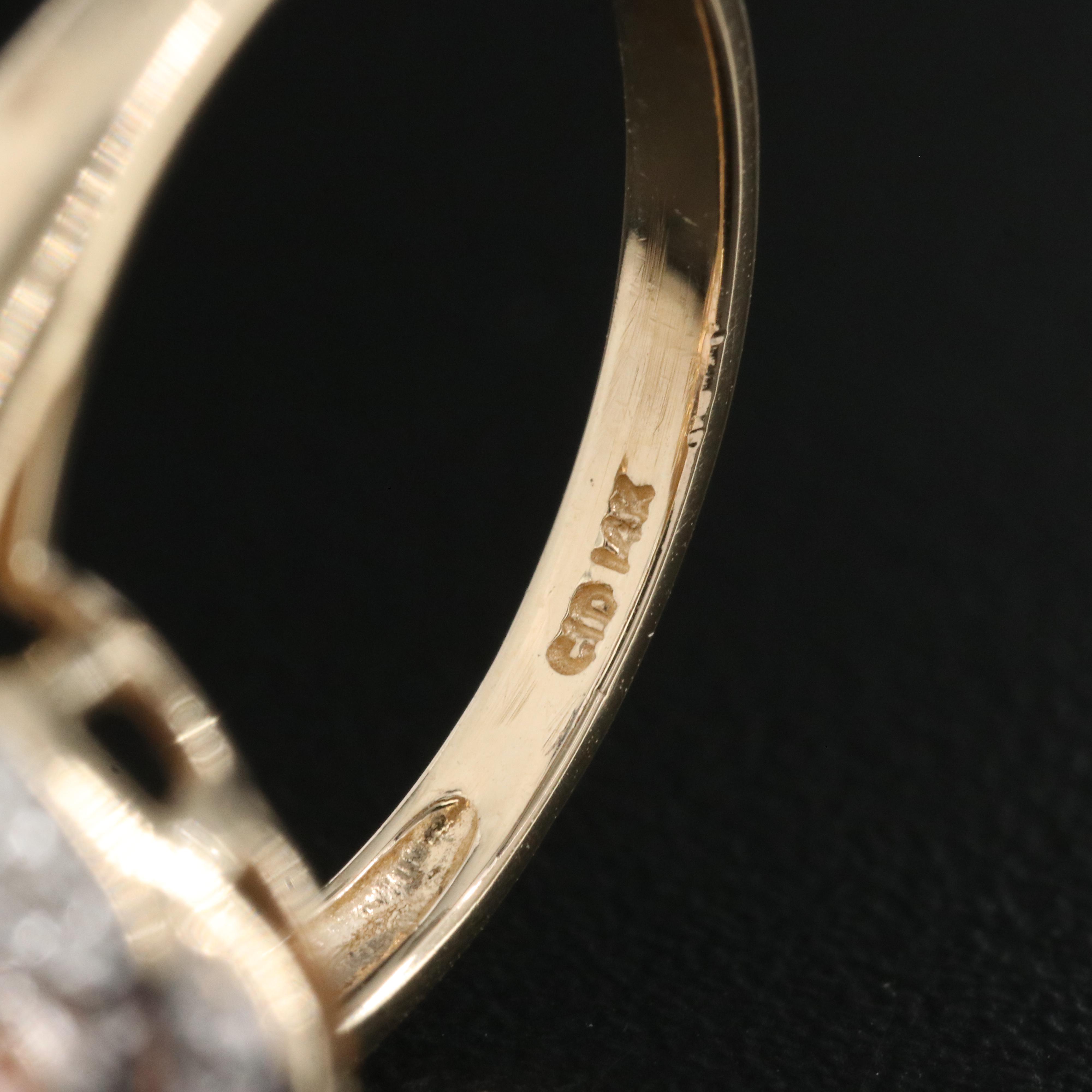 14K Morganite and Diamond Ring