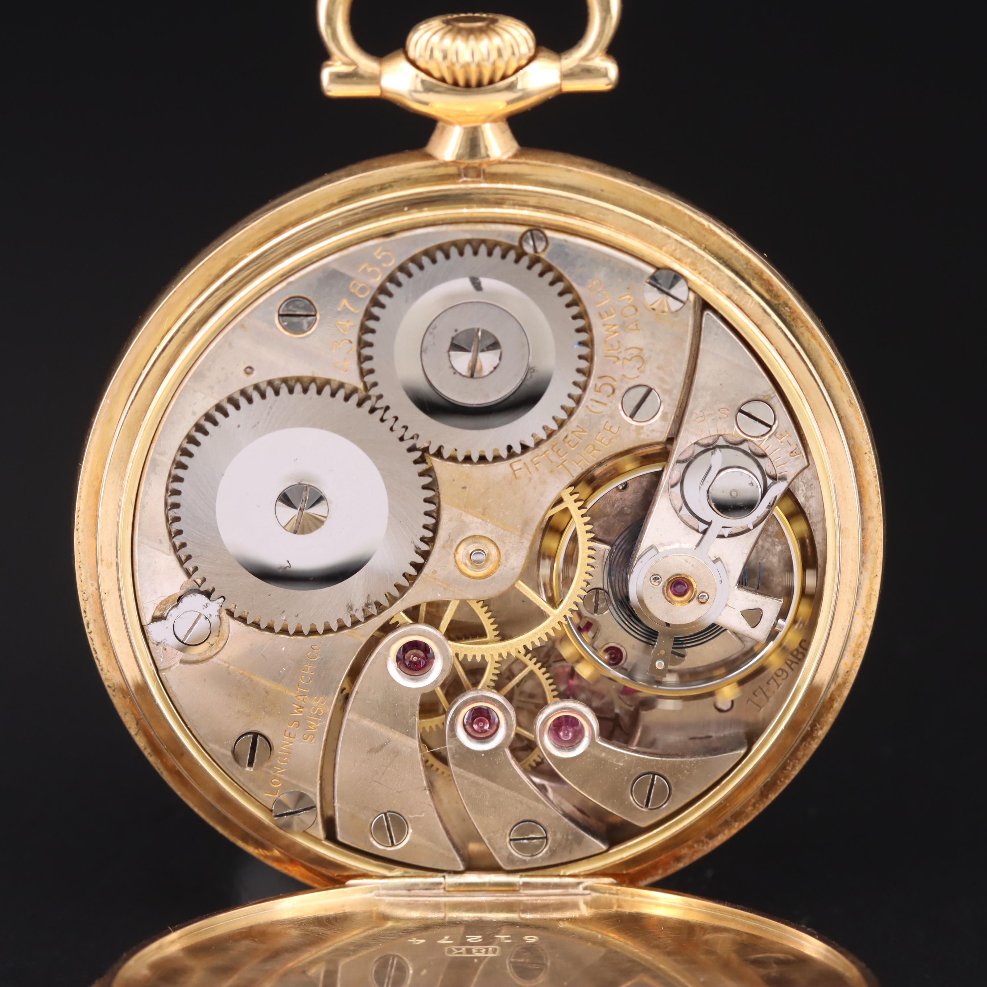 Vintage Tiffany & Co. 18K Pocket Watch by Longines